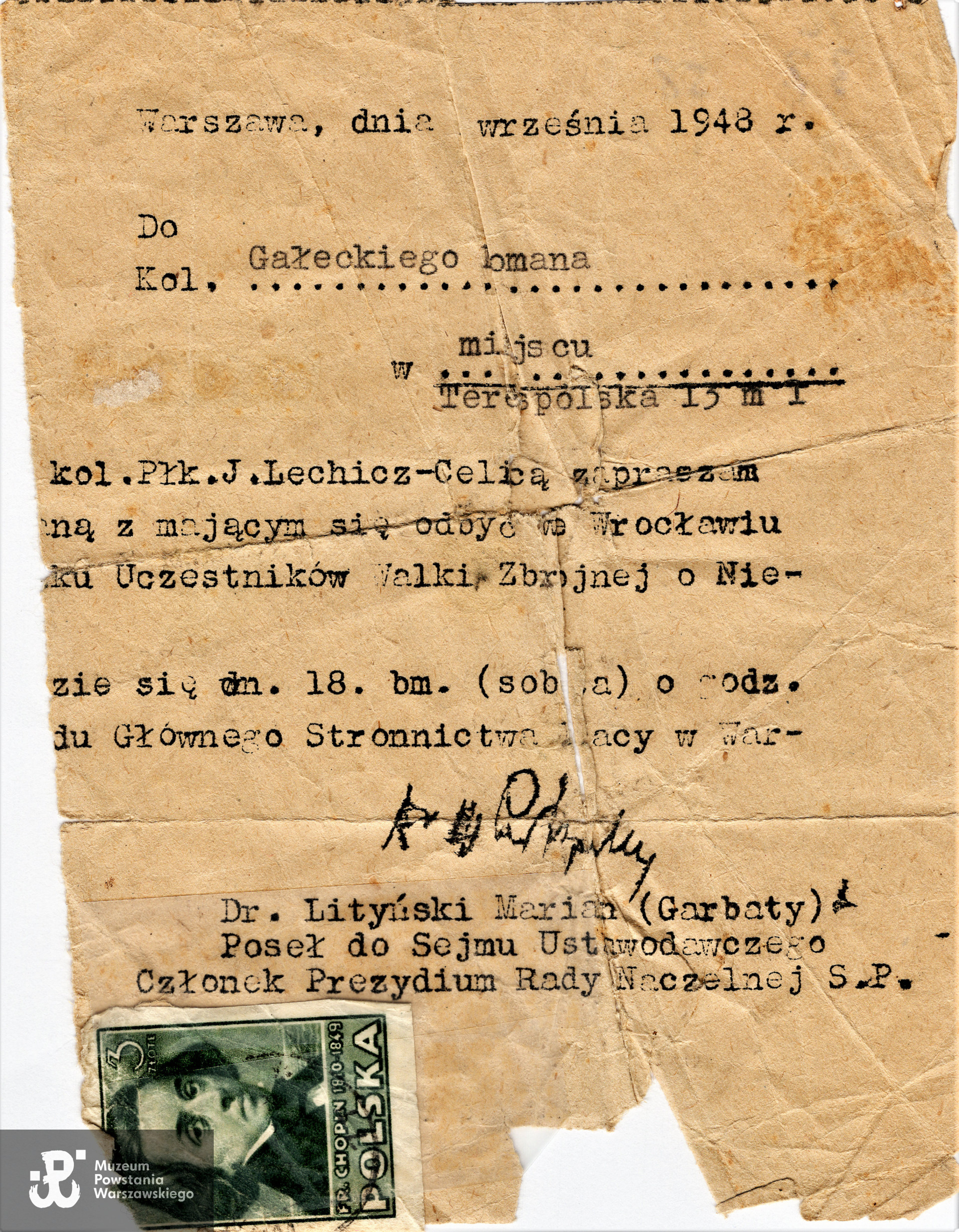 Ze zbiorów rodzinnych p. Danuty Szydłowskiej