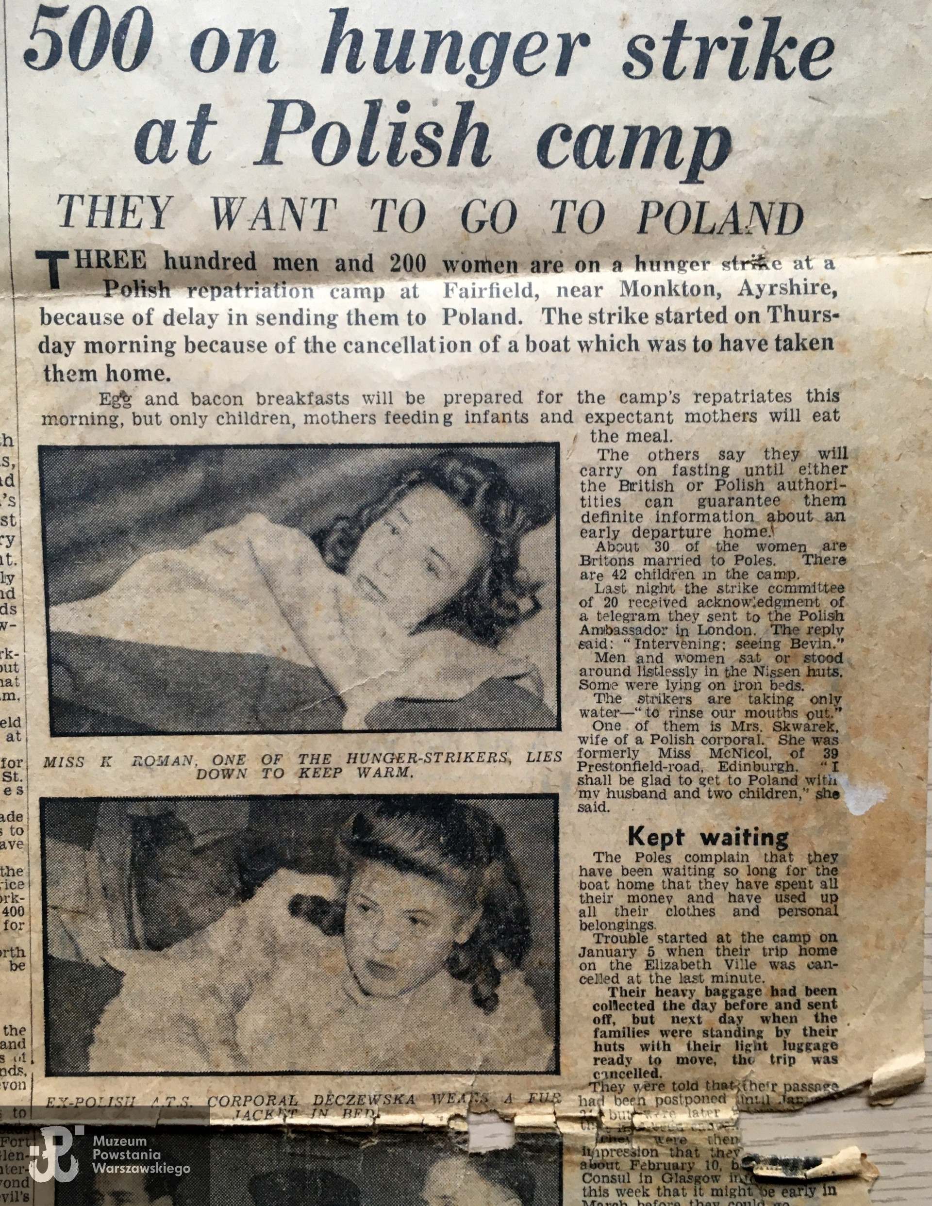 Scottish Sun. Ex. z lutego 1947. Skan  udostępnił p. Paweł Obidziński (syn)