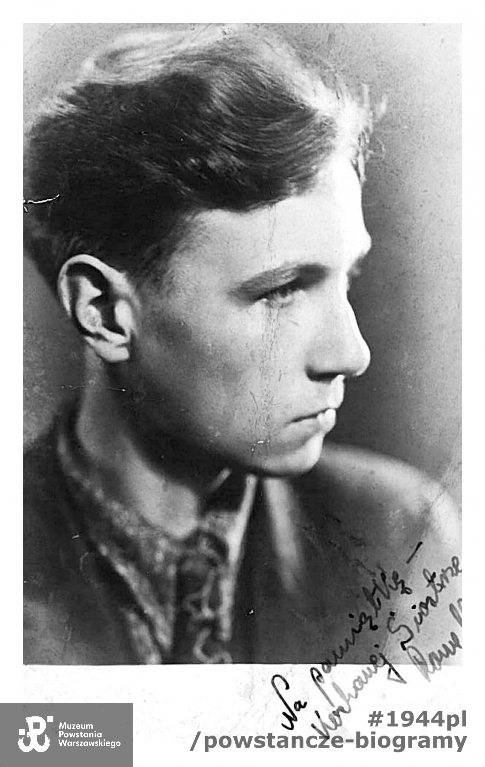 strz. Romuald Kostrzewa "Zygmunt".  Fotografia ze zbiorów rodzinnych p. Haliny Chudy, siostrzenicy Romualda Kostrzewy 