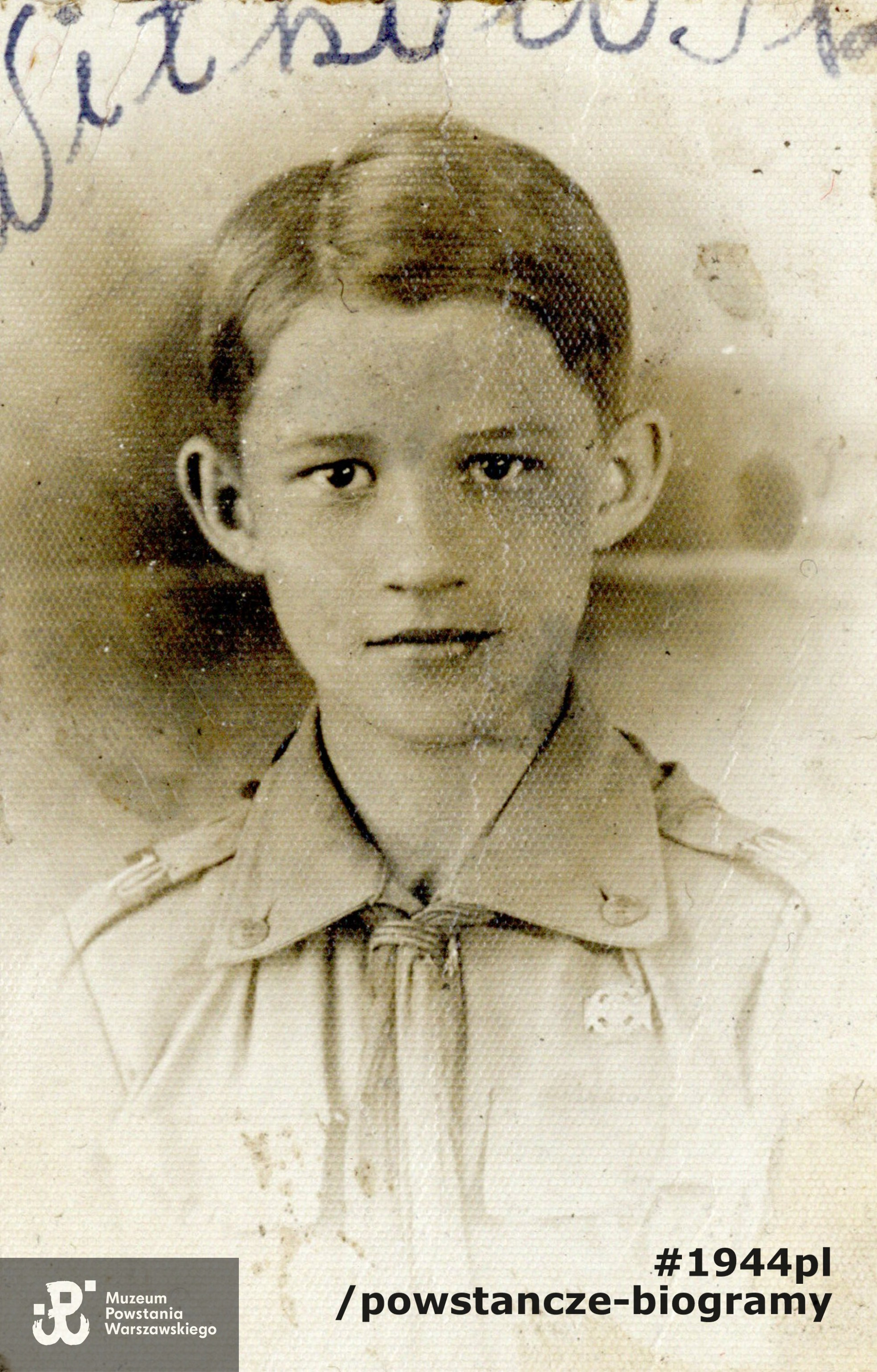 strz. Zbigniew Witkowski ps. "Kaktus" (1927-1966). Fot. z legitymacji harcerskiej. Dokument w zbiorach  Muzeum Powstania Warszawskiego, sygnatura: P/9296/19