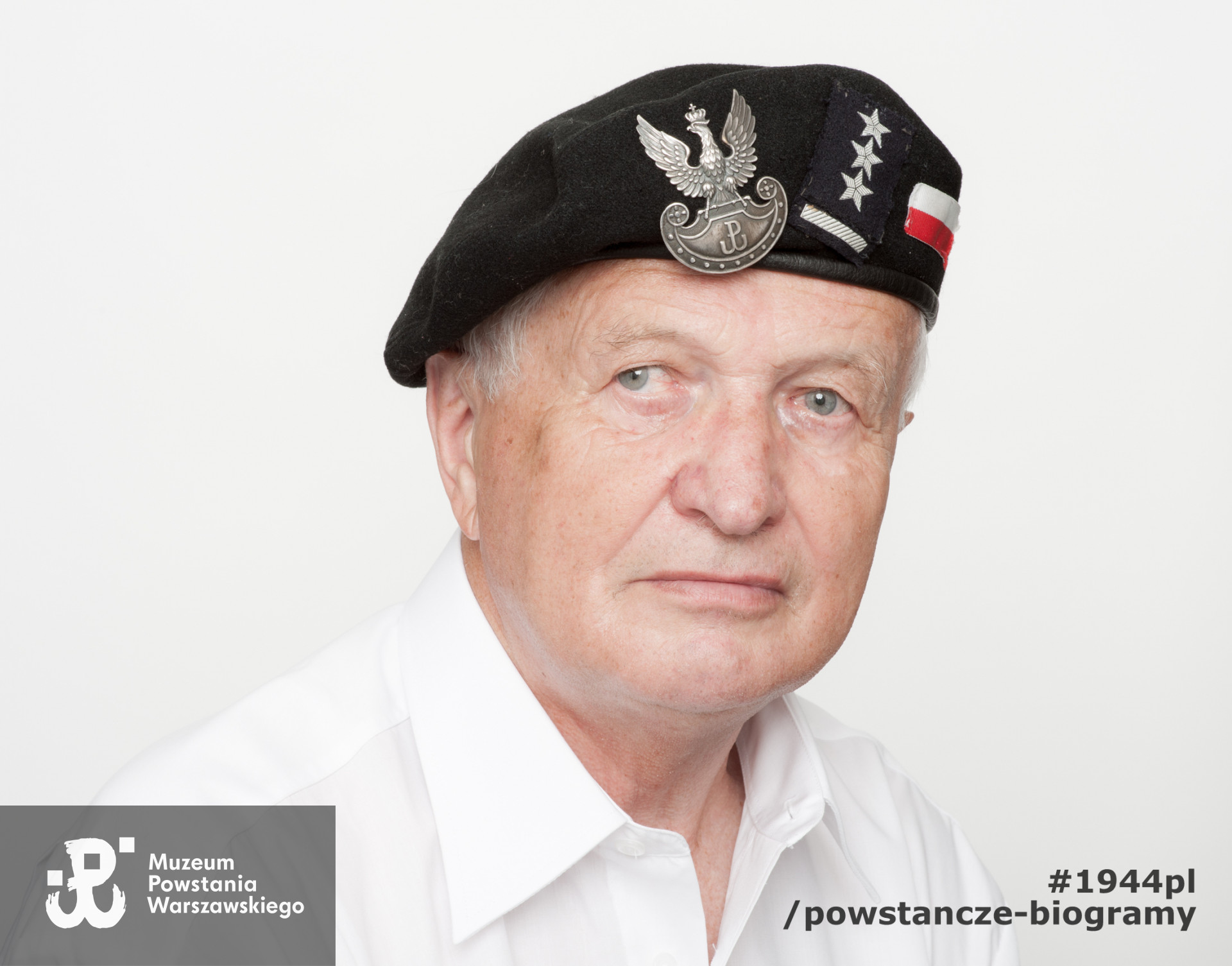 Zdjęcie z serii portretów Powstańców Warszawskich wykonanych w ramach projektu "1944/70/2014" realizowanego przez grupę WWPHOTO dla uczczenia 70. rocznicy wybuchu Powstania Warszawskiego. Muzeum Powstania Warszawskiego, 22.07-04.08 2013.