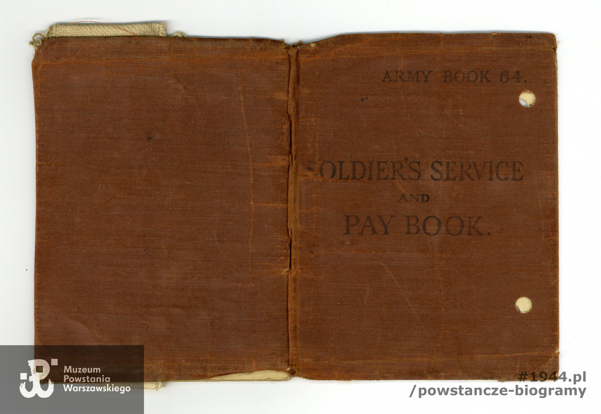 Należąca do Zdzisława Goska książeczka wojskowa wystawiona przez wojska alianckie (Soldier's Service and Pay Book). Z archiwum rodzinnego, udostępnił p. Piotr Gosk
