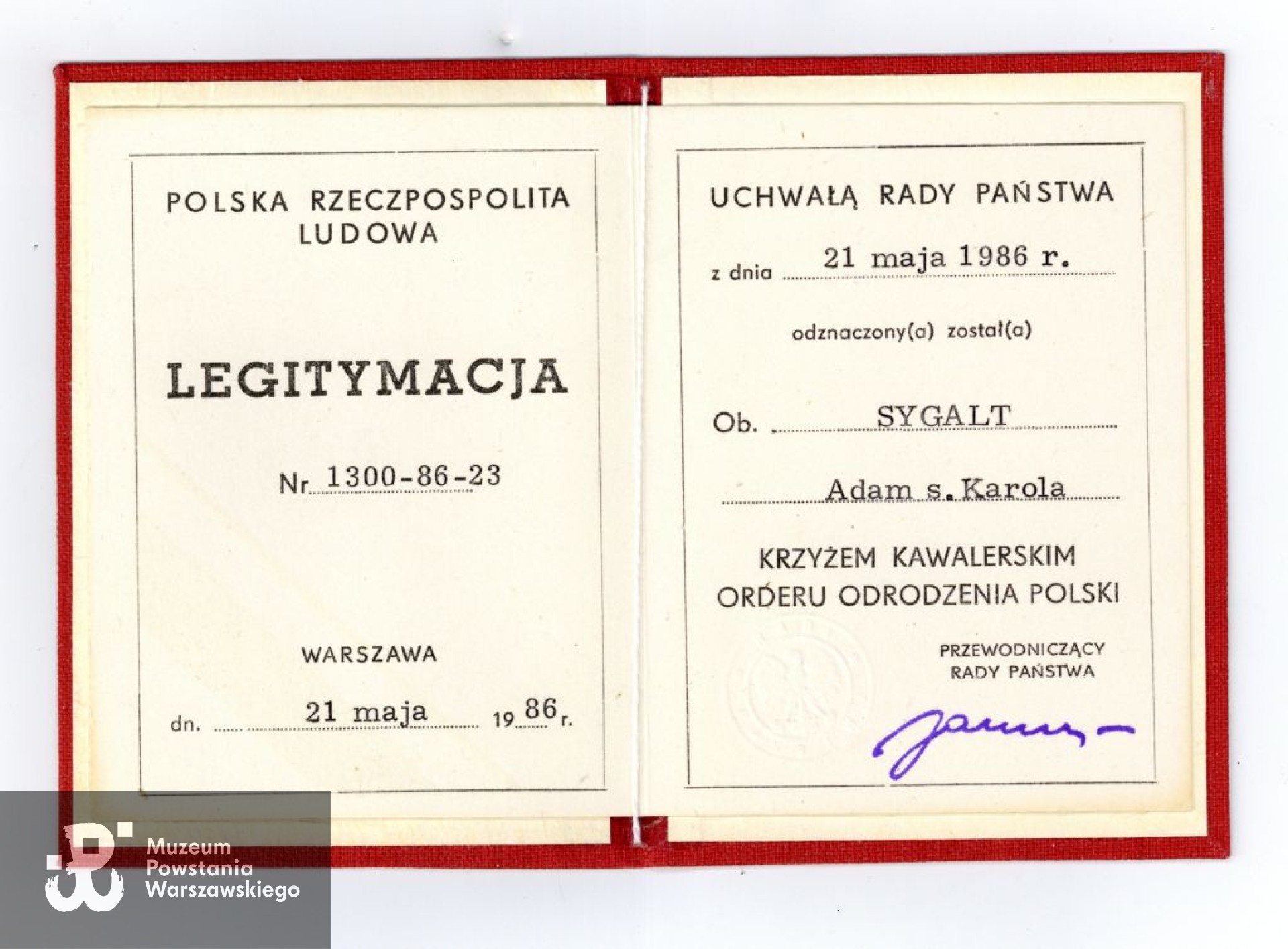 Ze zbiorów prywatnych p. Ewy Sygalt-Synowieckiej i p. Mariusza Synowieckiego, skany wykonano w Muzeum Powstania Warszawskiego.