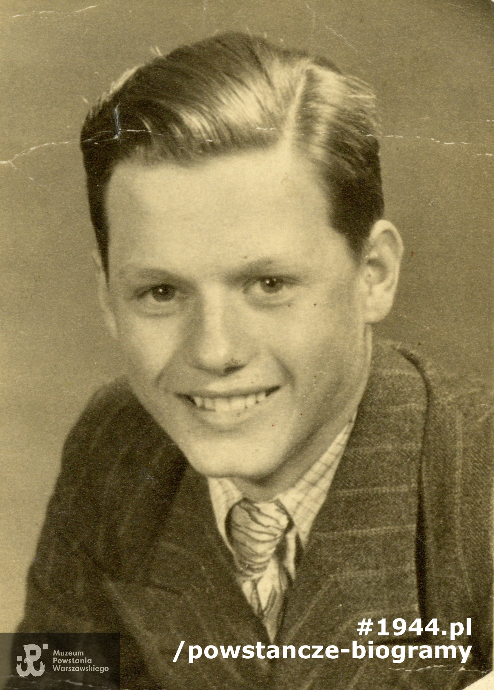 strz. Bolesław Kozak ps."Roland" (1925-1944). Fotografia portretowa ze zbiorów Muzeum Powstania Warszawskiego, sygn. P/7641/13