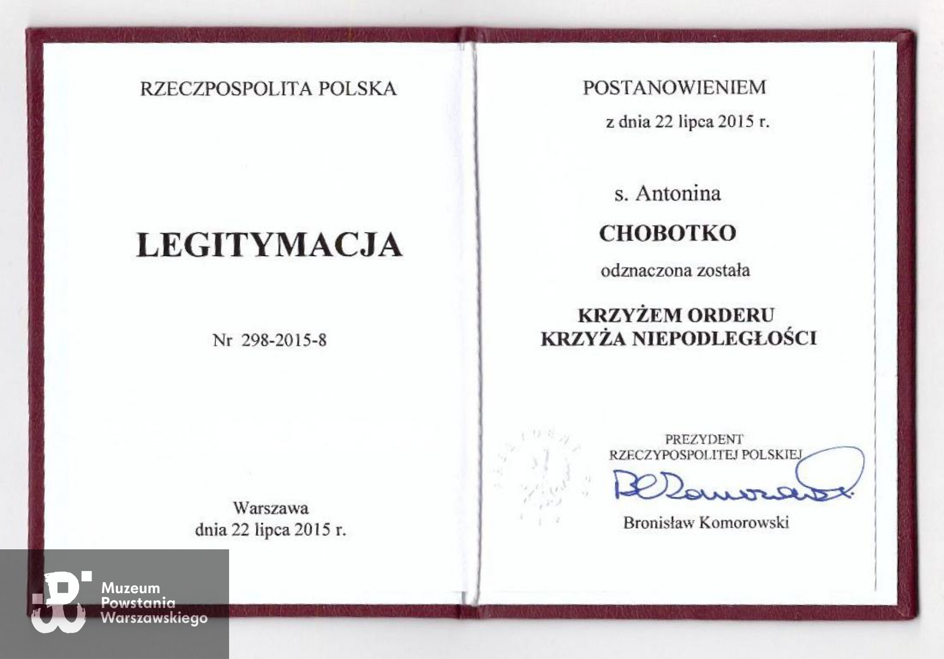 Materiały do biogramu udostępniła s. Joanna Gędek, Franciszkanka od Cierpiących