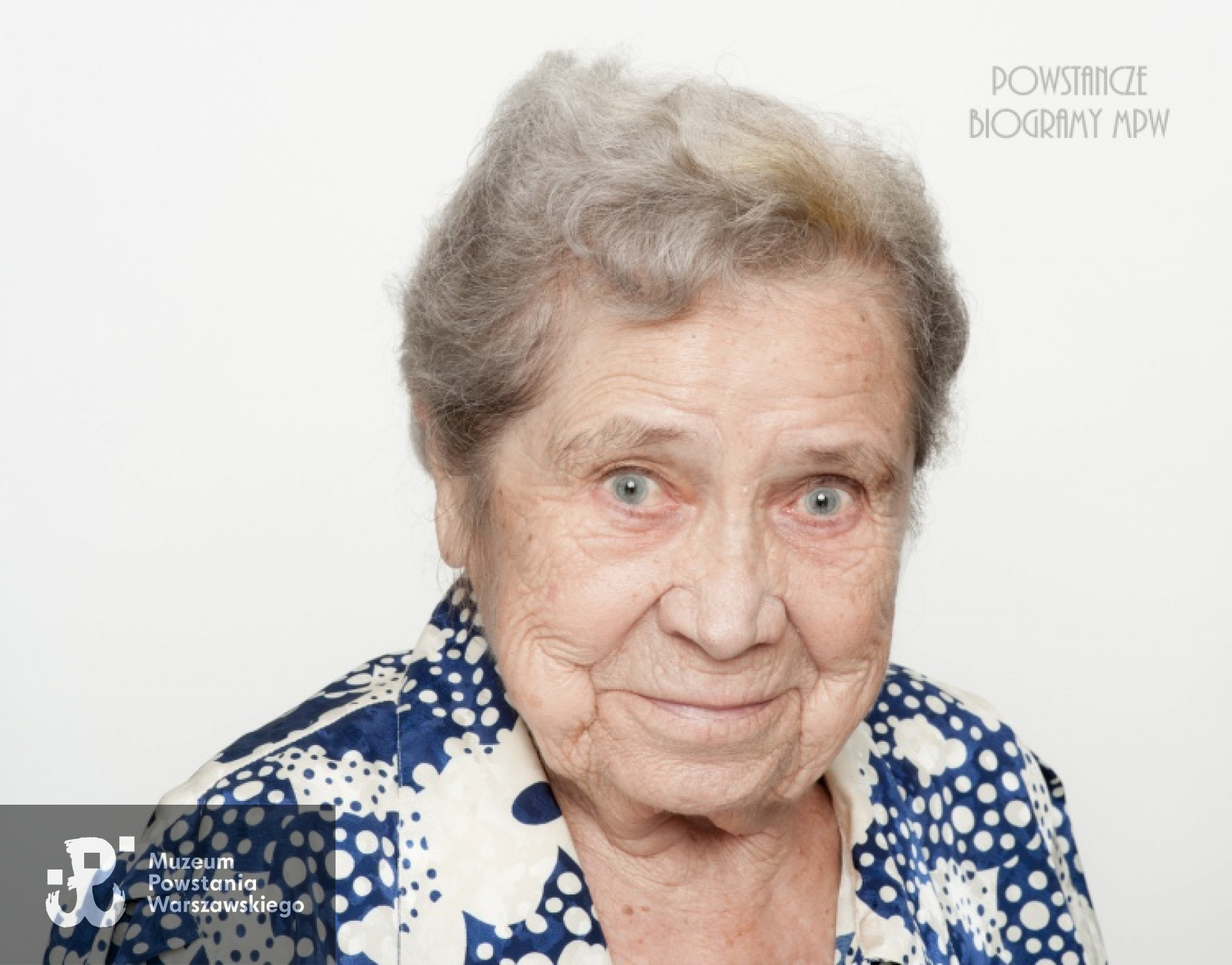 Maria Andrzejewska-Pacześniak z domu Baranowska. Zdjęcie z serii portretów Powstańców Warszawskich w ramach projektu "1944/70/2014" realizowanego przez grupę WWPHOTO dla uczczenia 70 rocznicy wybuchu Powstania Warszawskiego. Muzeum Powstania Warszawskiego, 22.07-04.08 2013.