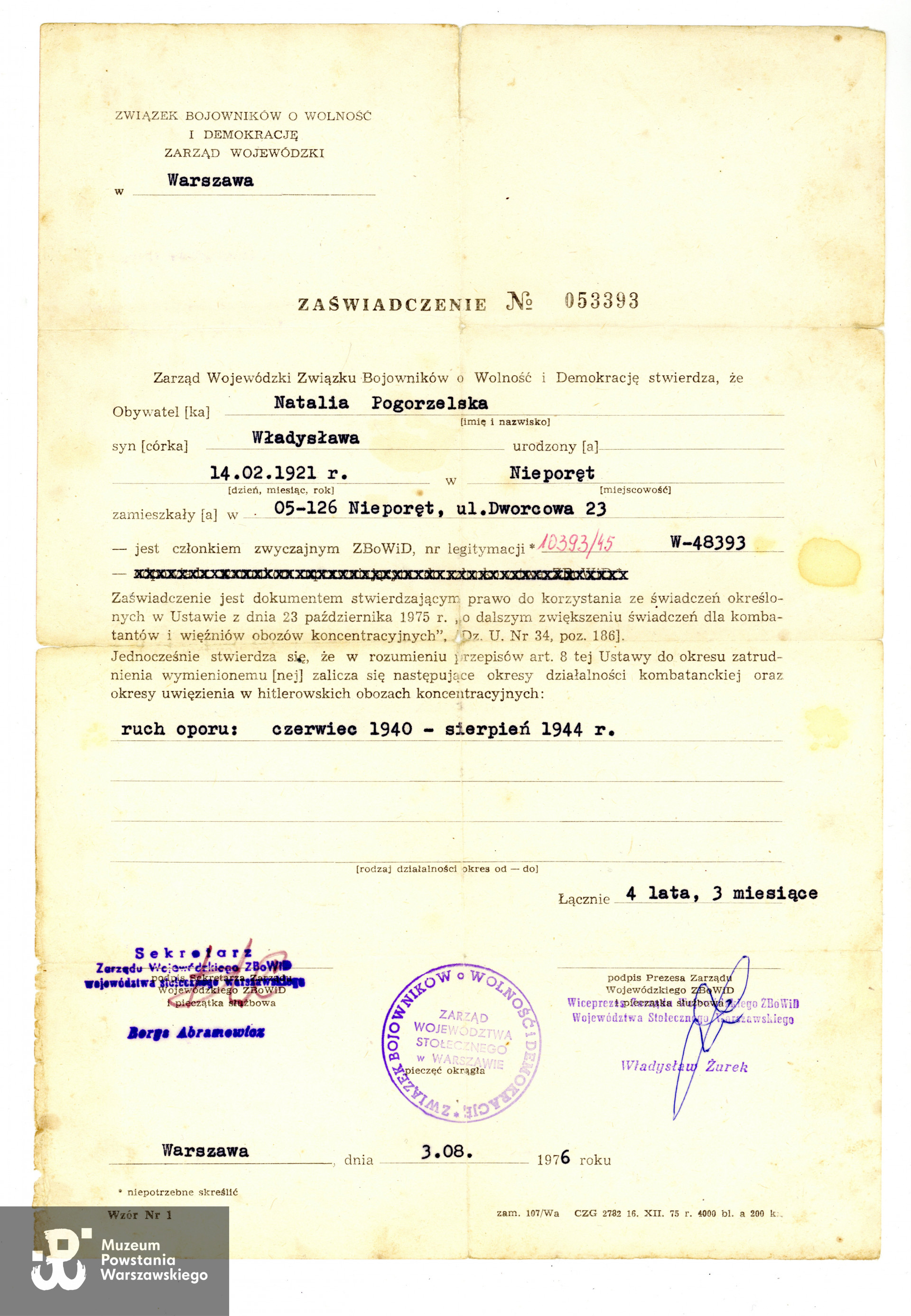 Ze zbiorów rodzinnych, udostępnił p. Krzysztof Pogorzelski.