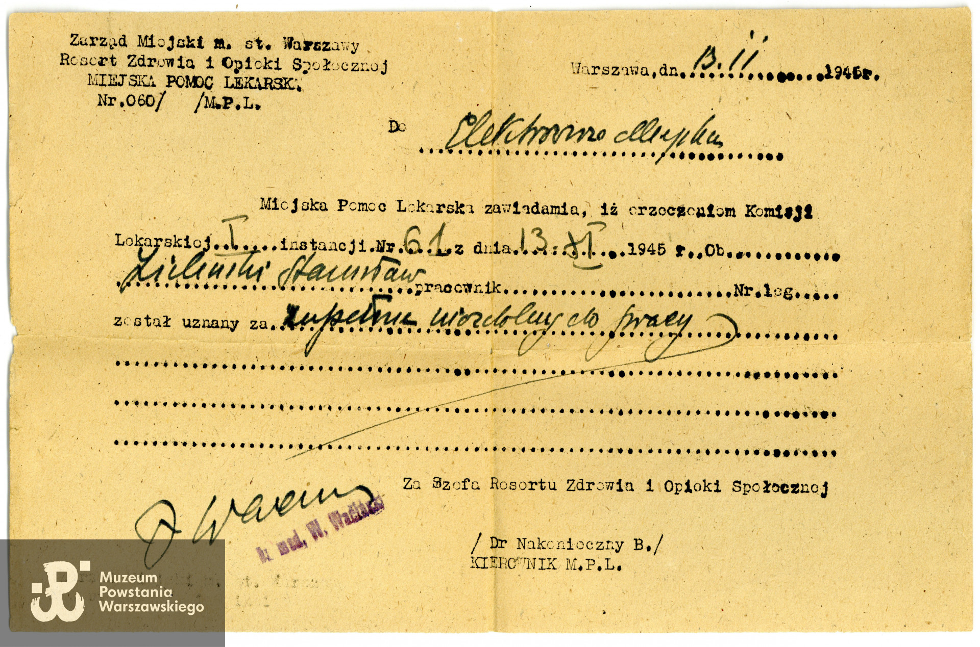 Z archiwum rodzinnego p. Waldemara Zielińskiego