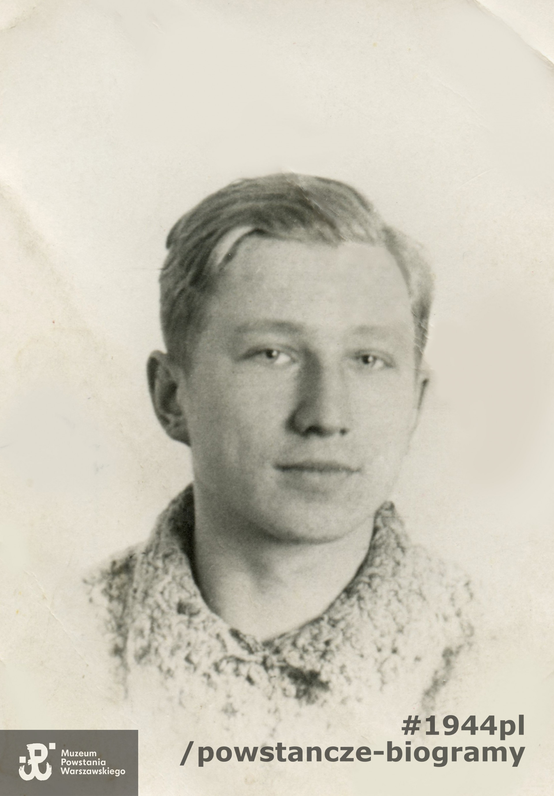 Lech Sedlaczek podczas okupacji niemieckiej  (1943). Fot. z archiwum rodzinnego p. Lecha Sedlaczka ps. Hak