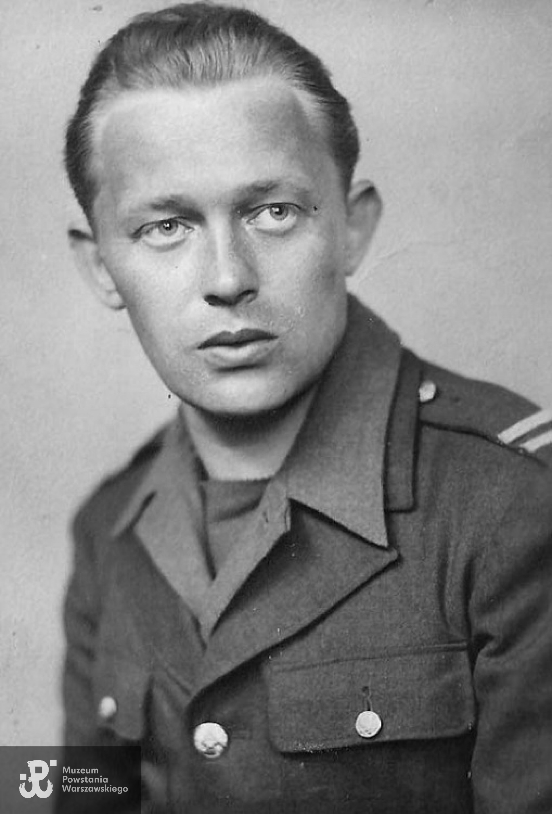 Stefan Tadeusz Dyga po wyzwoleniu, wiosną 1945 r. ( prawdopodobnie maj 1945 r.). Zdjęcie z archiwum rodzinnego Marka  Dygi.