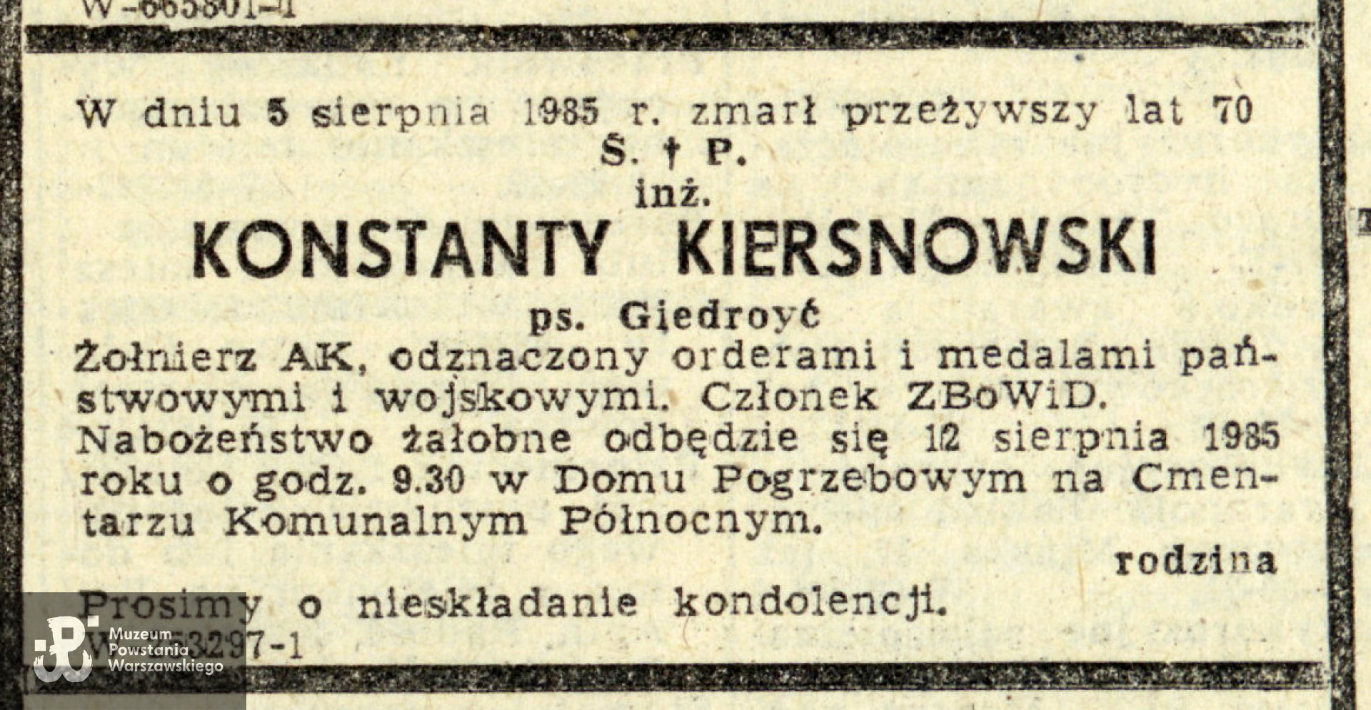 Z  archiwum rodzinnego p. Jolanty Stasiak z d. Kiersnowskiej