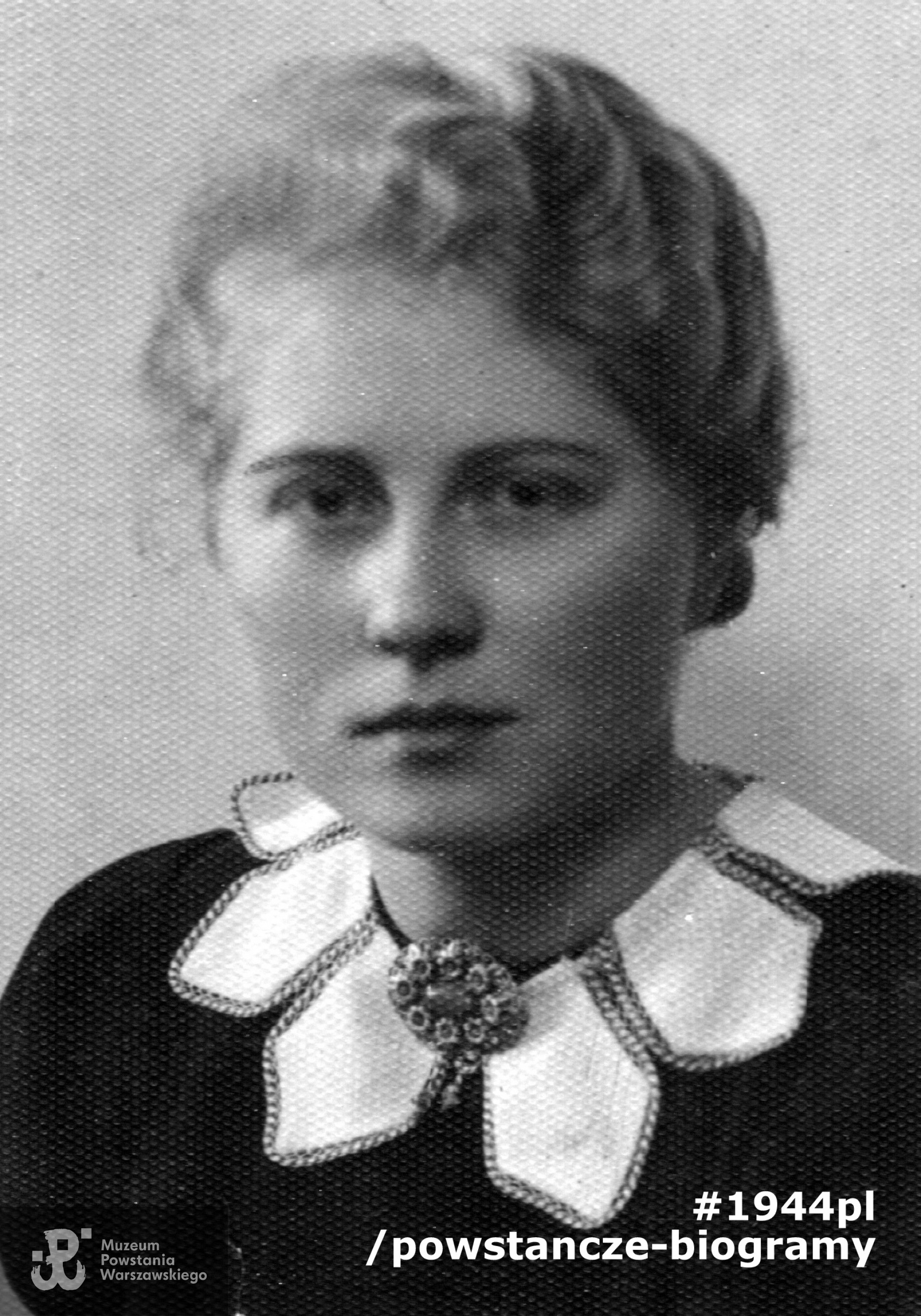 Adela Turska - fotografia portretowa z 1938 roku. Fot. ze zbiorów rodzinnych, udostępnił p. Michał Turski