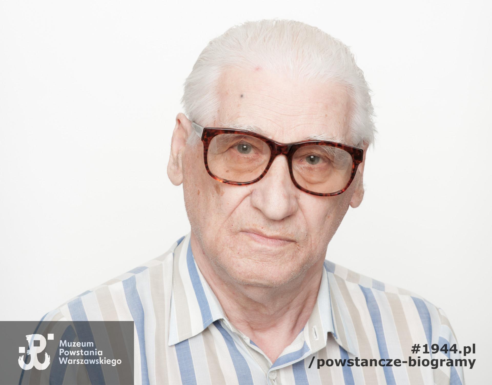 Zygmunt Głuszek „Victor”. Zdjęcie z serii portretów Powstańców Warszawskich wykonanych w ramach projektu "1944/70/2014" realizowanego przez grupę WWPHOTO dla uczczenia 70. rocznicy wybuchu Powstania Warszawskiego. Muzeum Powstania Warszawskiego, 22.07-04.08 2013.