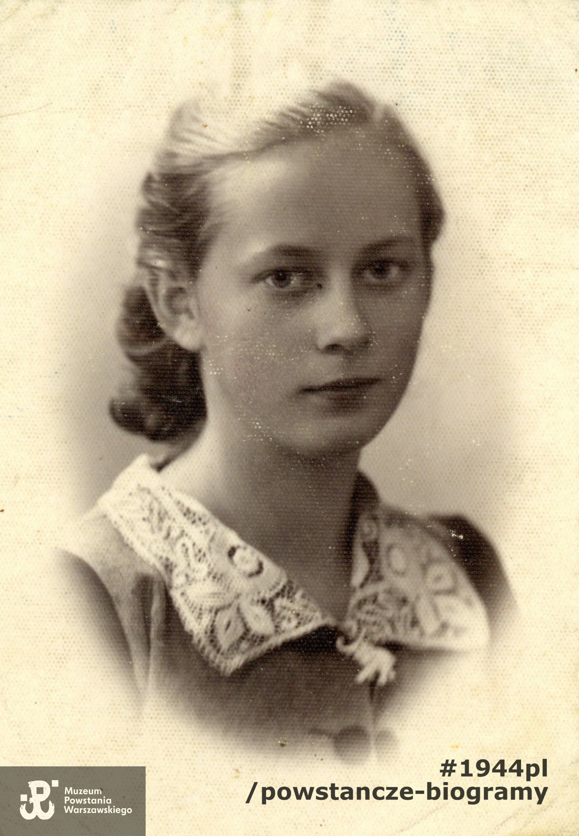 Barbara  Pietrzak „Ela” - fotografia ze zbiorów prywatnych p. Barbary Wojtanowicz-Włodymirskiej  ps. Ela 