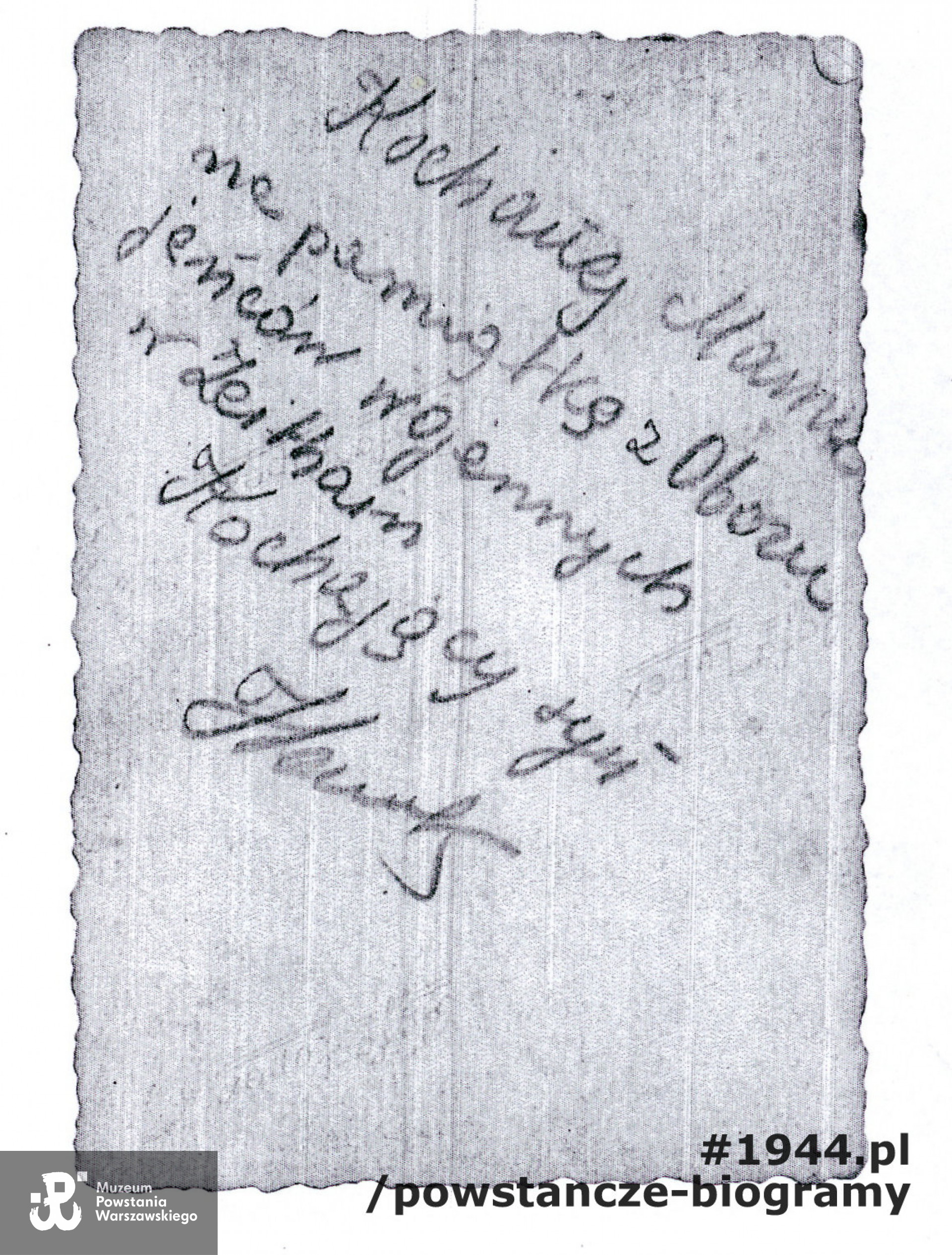 Dedykacja dla matki. Kopie dokumentów udostępnione przez bratową, p. Józefę Roguską