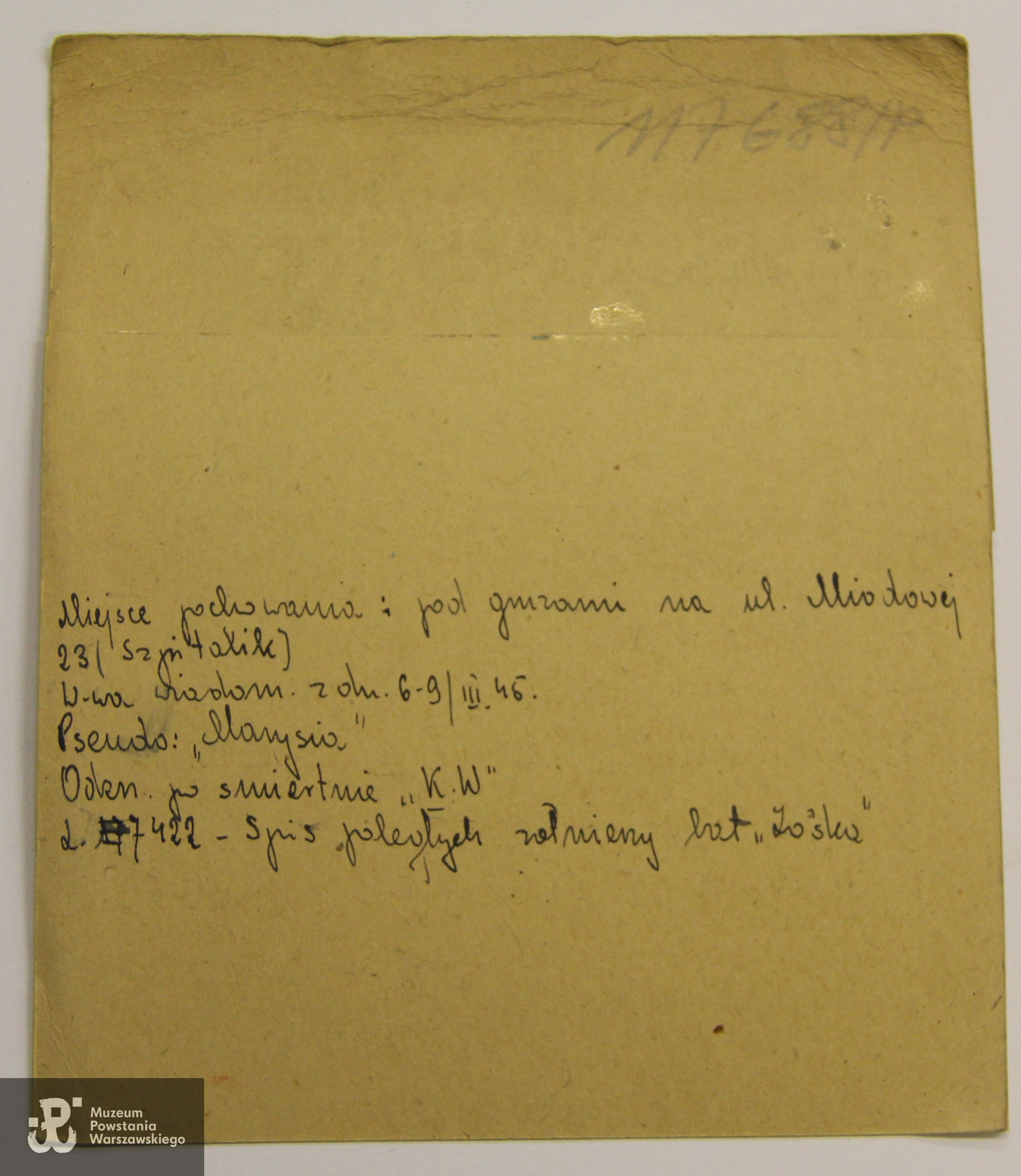 Polski Czerwony Krzyż - kartoteka