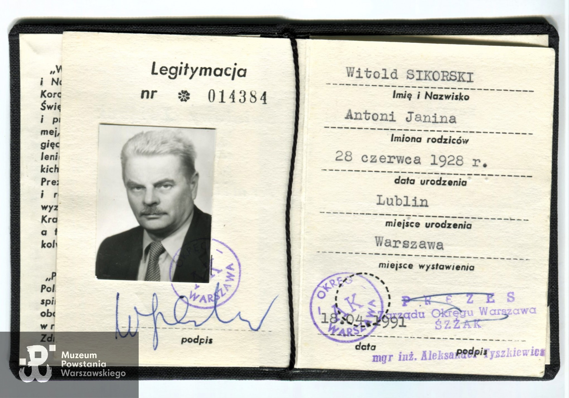 Ze zbiorów rodzinnych Pana Witolda Antoniego Sikorskiego "Bystronia". Skany wykonano w Muzeum Powstania Warszawskiego - Pokój Kombatanta.