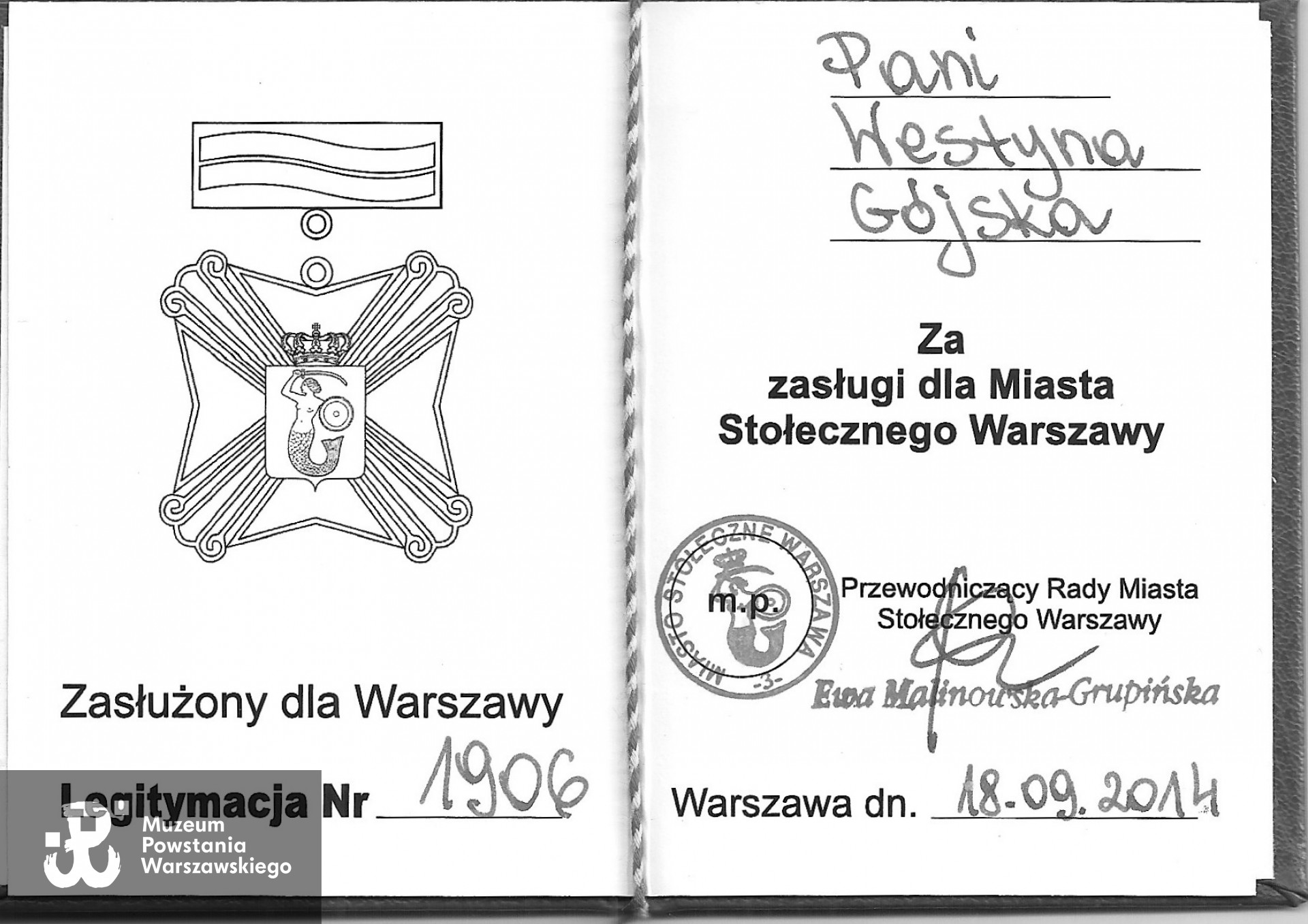 Skan: materiały do Słownika Uczestników PW w zasobie Pokoju Kombatanta  MPW