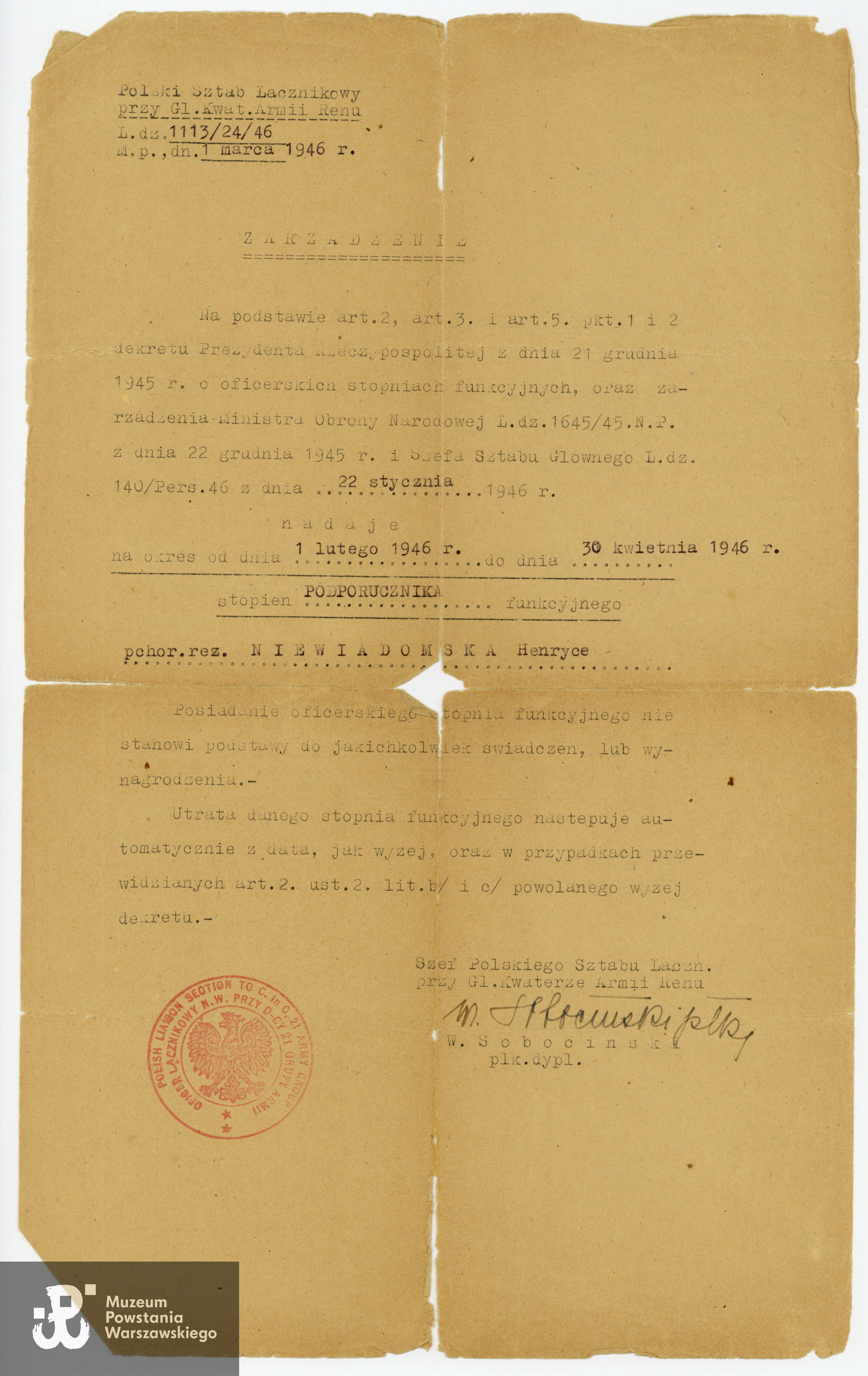 Archiwum rodzinne, obecnie w zbiorach Muzeum Powstania Warszawskiego, dar p. Adama Białka