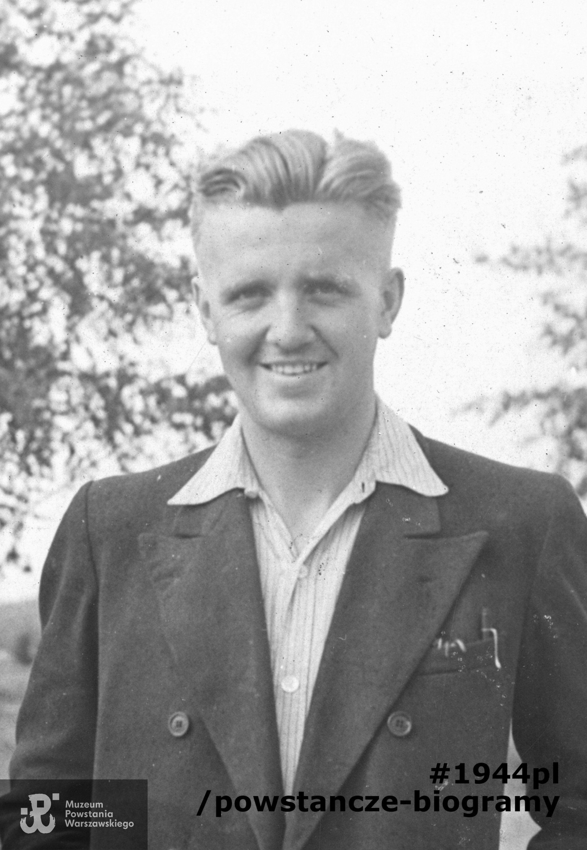 strz. Leszek Uściński "Żar" (1922-1944). Fot. z archiwum rodzinnego siostrzeńca, p. Macieja Wojtulewicza, skan udostępniła p. Eleonora Wojtulewicz