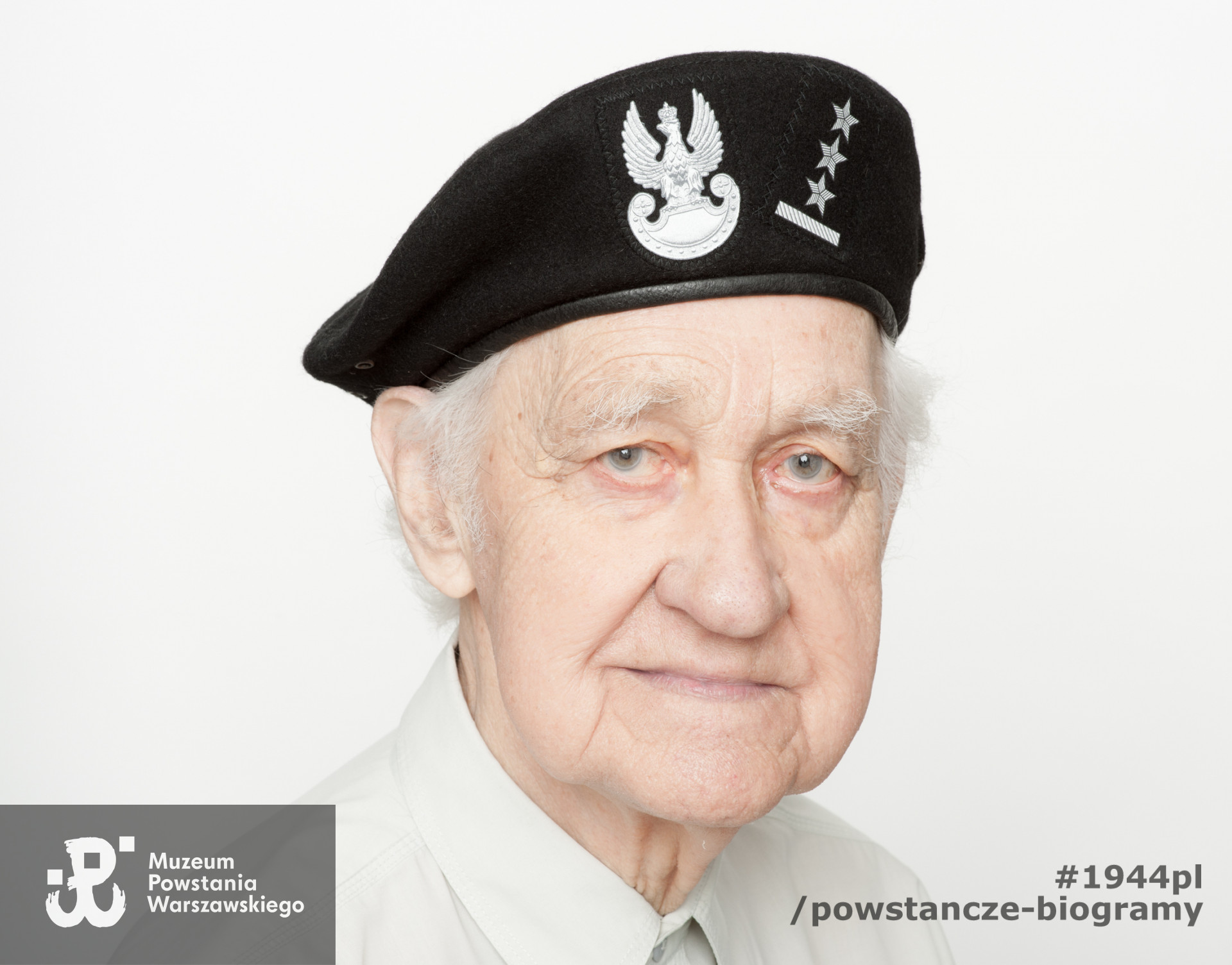 Zdjęcie z serii portretów Powstańców Warszawskich wykonanych w ramach projektu "1944/70/2014" realizowanego przez grupę WWPHOTO dla uczczenia 70. rocznicy wybuchu Powstania Warszawskiego. Muzeum Powstania Warszawskiego, 22.07-04.08 2013.