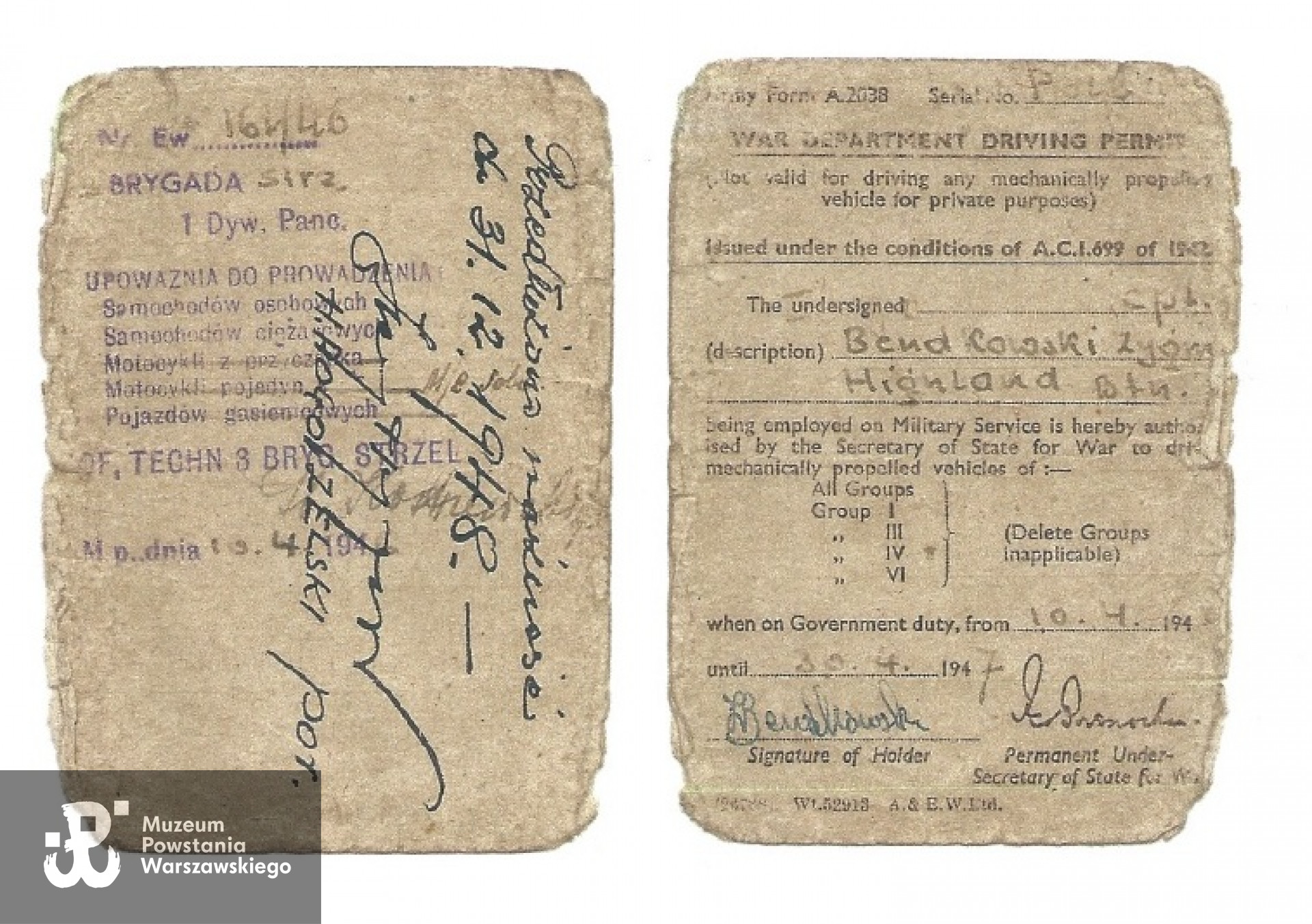 Z archiwum rodzinnego syna, p. Ryszarda Bendkowskiego