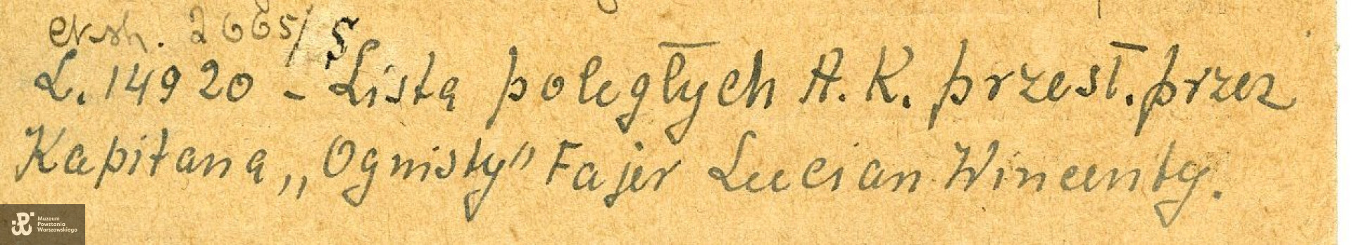 Polski Czerwony Krzyż  - kartoteka ogólna