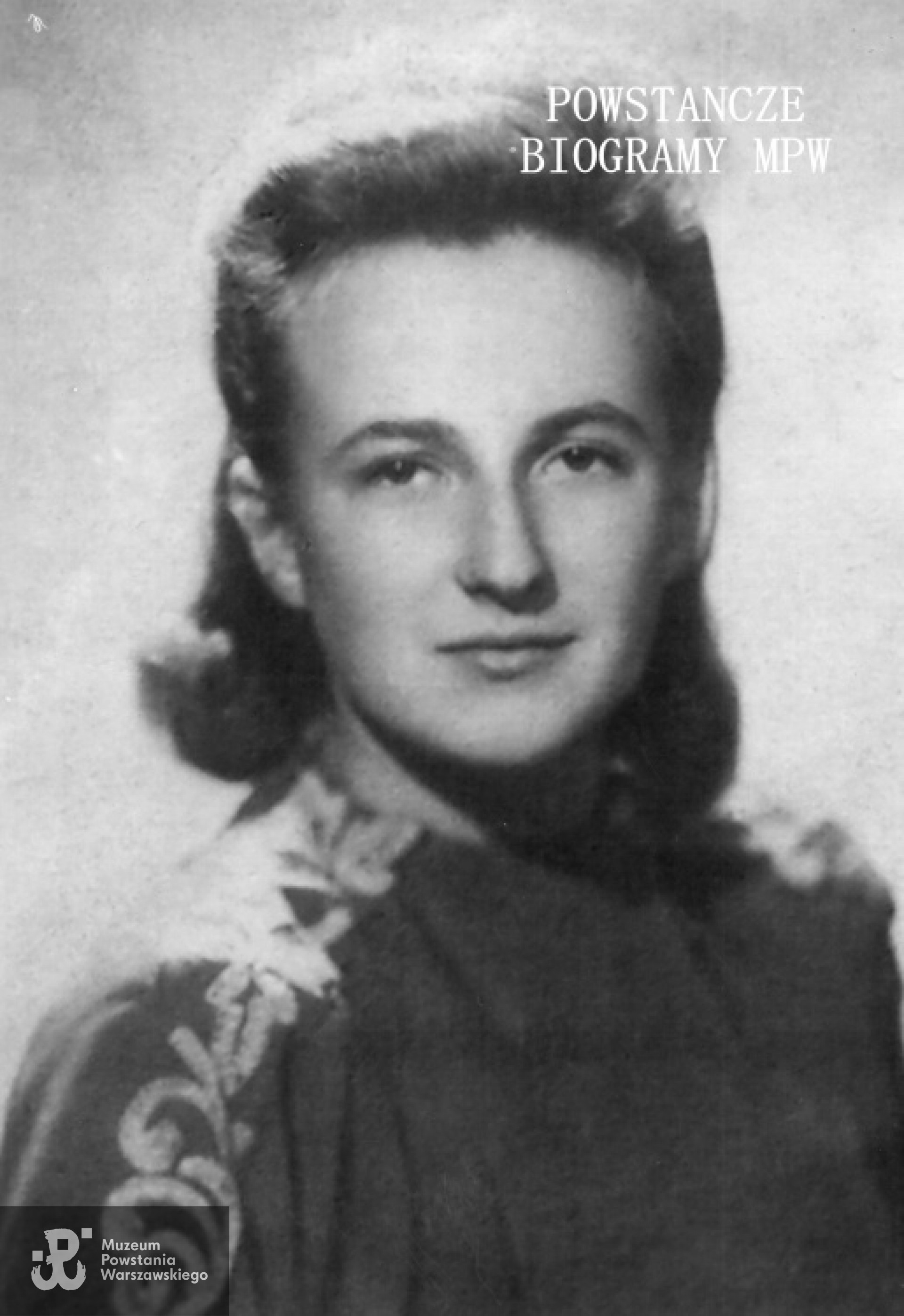 Janina Lutyk-Zapadko-Mirska ps. "Scarlett" (1925-1997). Fot. ze zbiorów Muzeum Powstania Warszawskiego, sygn. MPW-IP/5894