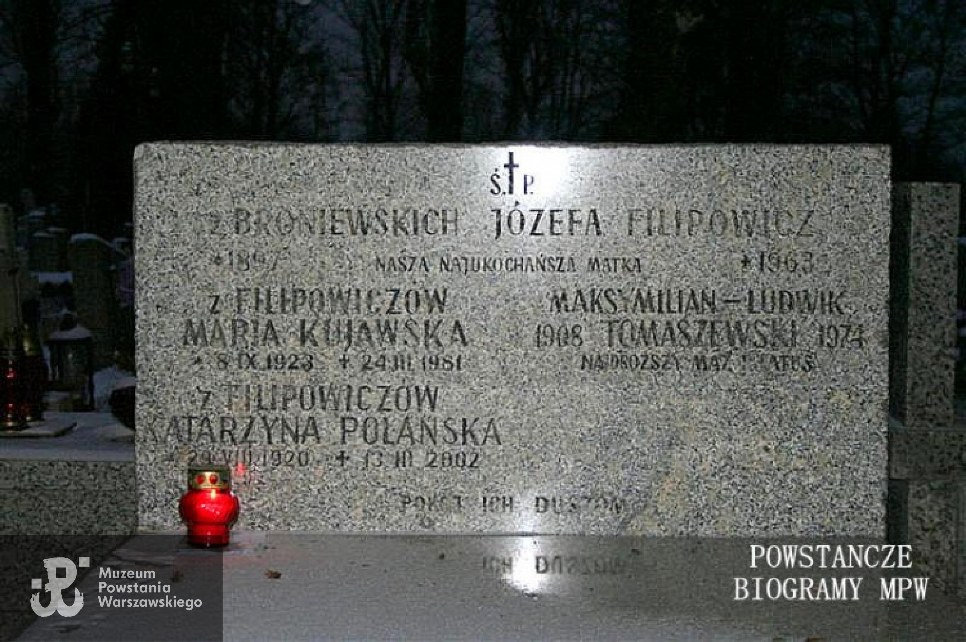 Grób Marii Kujawskiej z Filipowiczów na Cmentarzu Rakowickim w Krakowie.  <i>Fot. Małgorzata Sieradzka Fleituch / archiwum 2HBAP "Żbik"</i>