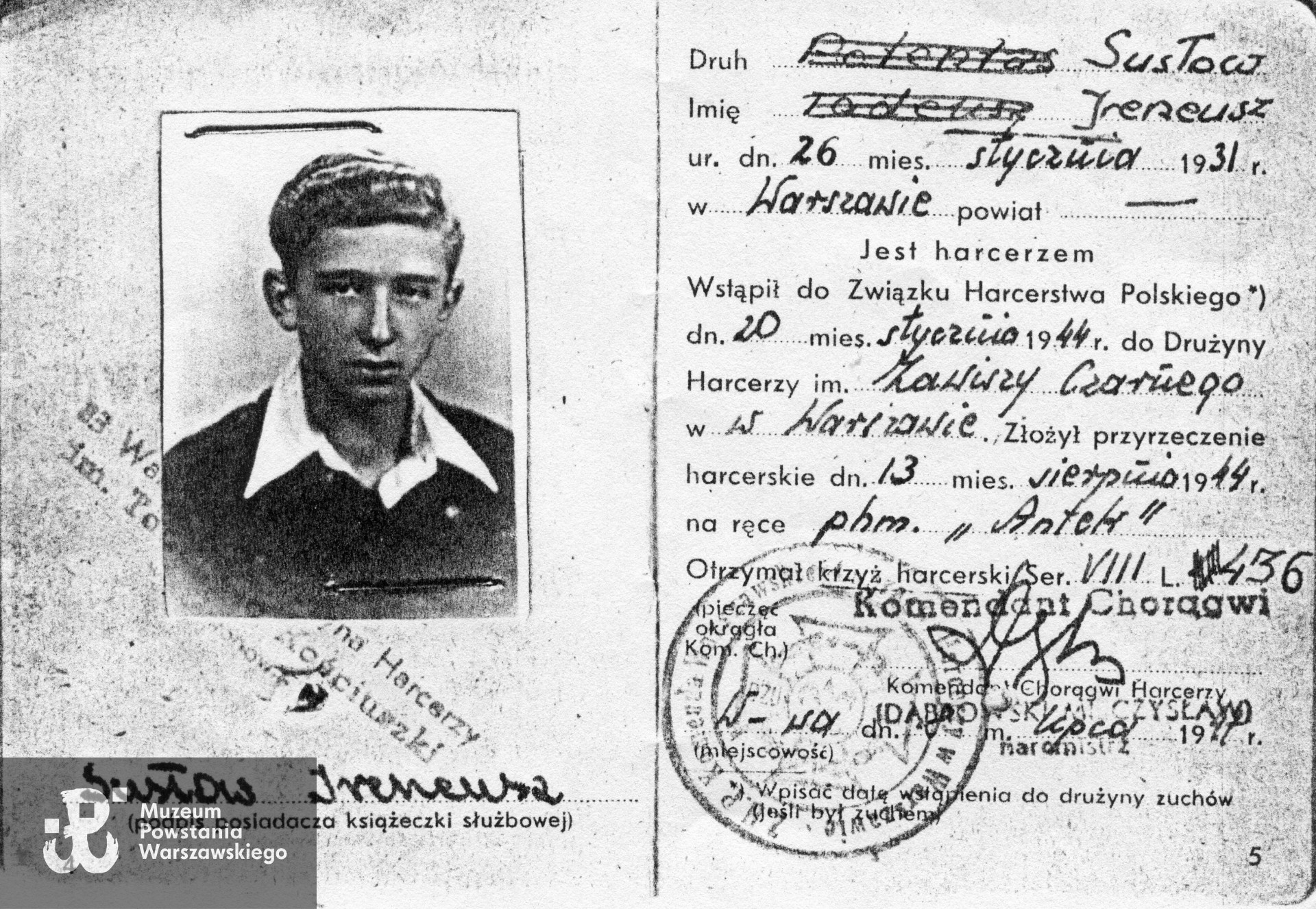 Skan: materiały do Słownika Uczestników PW - Pokój Kombatanta MPW