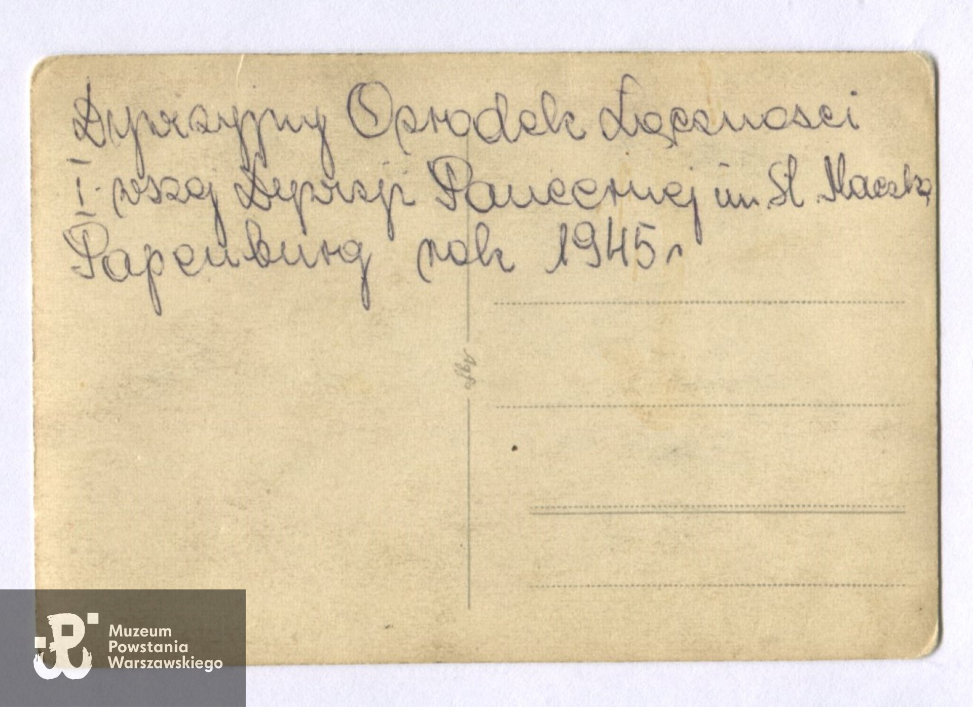 Fot. z archiwum rodzinnego p. Marii Elżbiety Dembek z d. Zapart, udostępnił syn, p. Roman Dembek