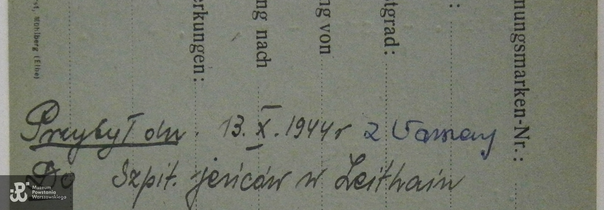 Polski Czerwony Krzyż - kartoteka ogólna