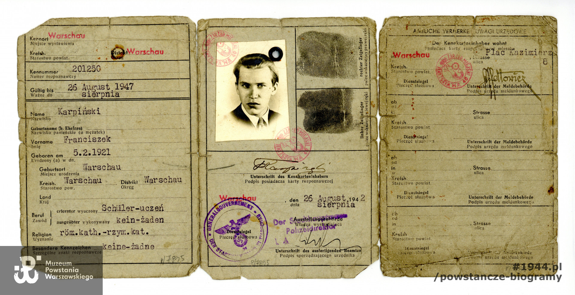  Ze zbiorów Muzeum Powstania Warszawskiego, sygn. P/7895, dar Marii Zahorskiej z domu Karpińskiej