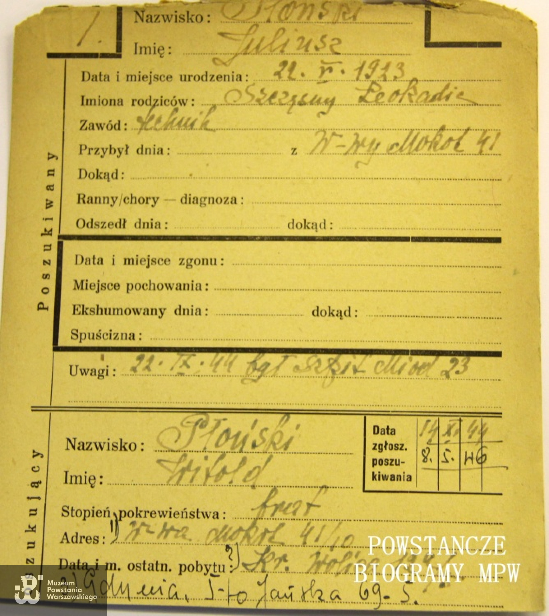 PCK - kartoteka. Ze zbiorów Polskiego Czerwonego Krzyża