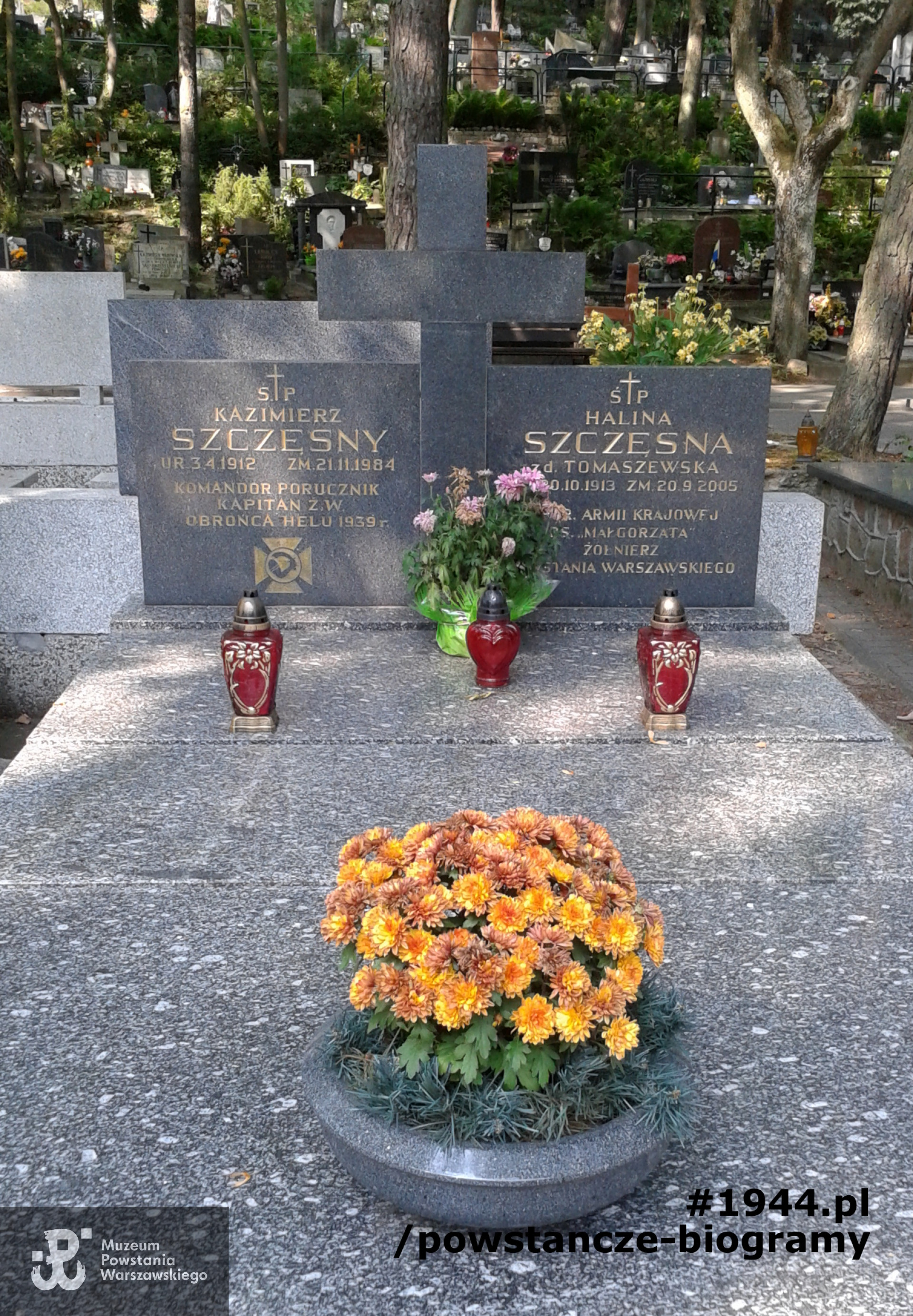 Mogiła Haliny Tomaszewskiej - Szczęsnej na Cmentarzu Witomińskim w Gdyni. Fot. Ewa i Mariusz Skrońscy