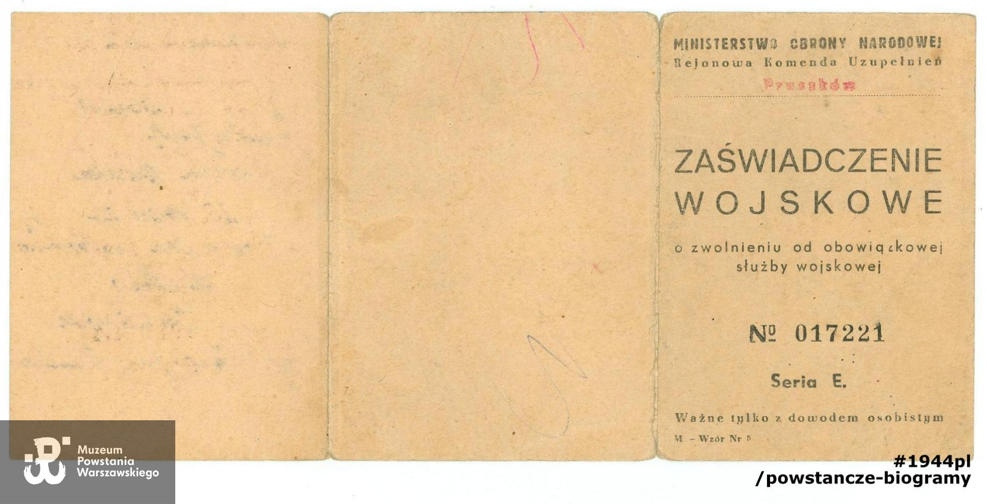 Ze zbiorów rodzinnych. Skan: materiały do Słownika Uczestników PW/Pokój Kombatanta