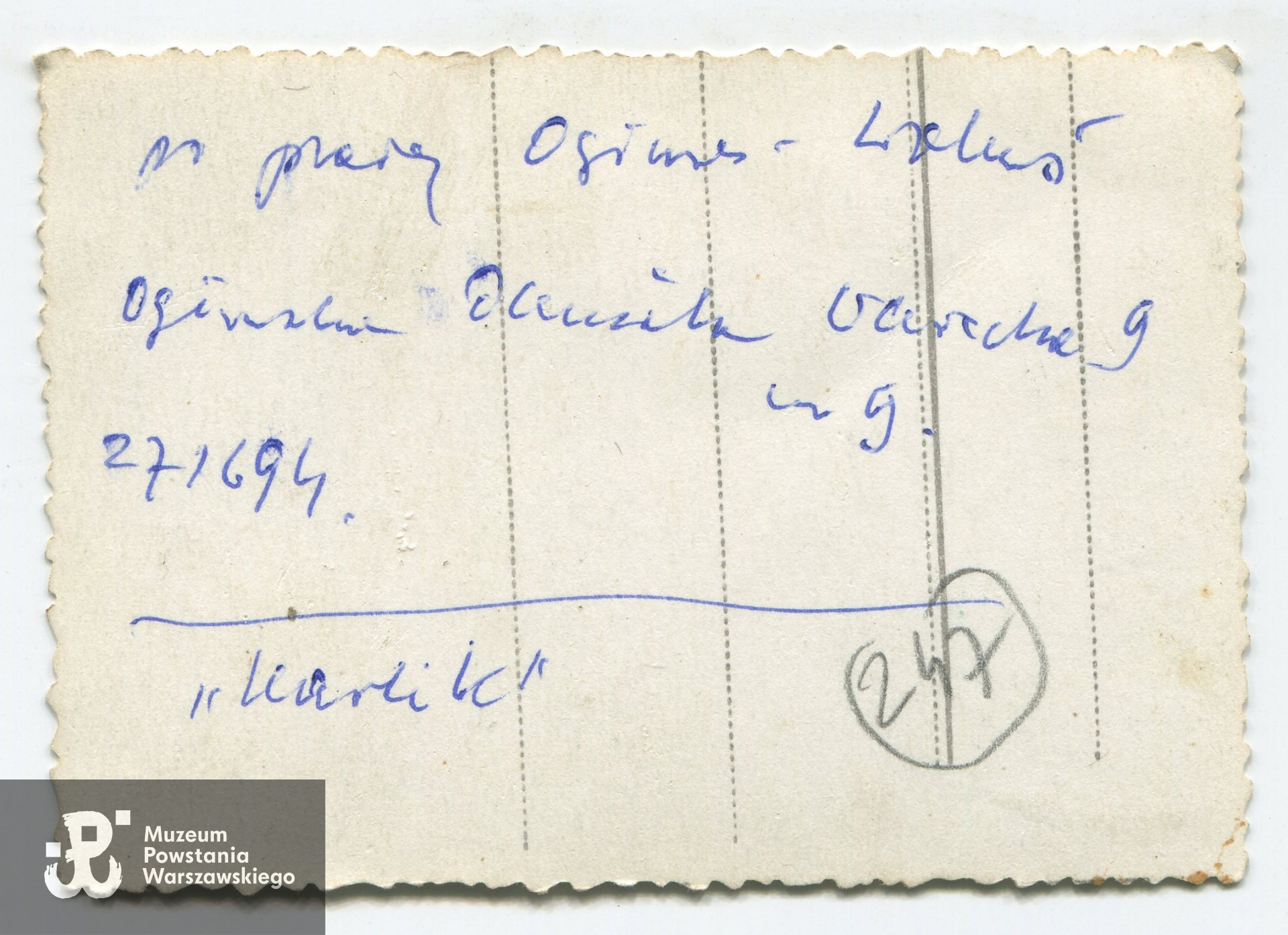 Skan: materiały do Słownika Uczestników PW - Pokój Kombatanta