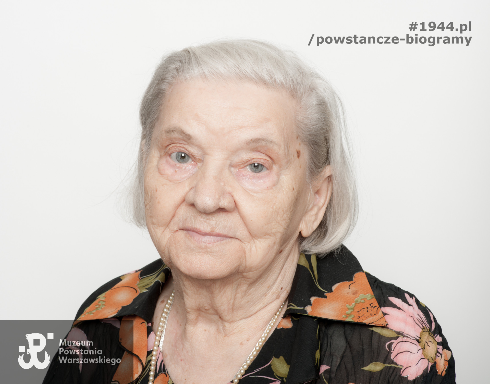 Maria Kącka-Protaziuk. Zdjęcie z serii portretów Powstańców Warszawskich w ramach projektu "1944/70/2014" realizowanego przez grupę WWPHOTO dla uczczenia 70. rocznicy wybuchu Powstania Warszawskiego. Muzeum Powstania Warszawskiego, 22.07-04.08 2013.