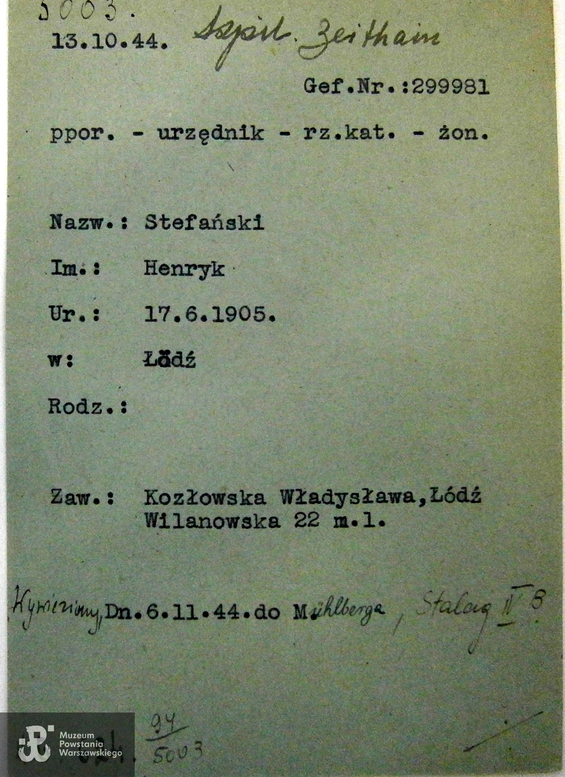 Polski Czerwony Krzyż - kartoteka