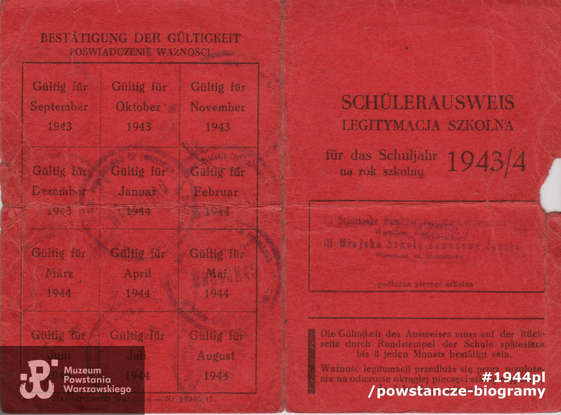 Dokument z archiwum rodzinnego Barbary i Janusza Sosińskich