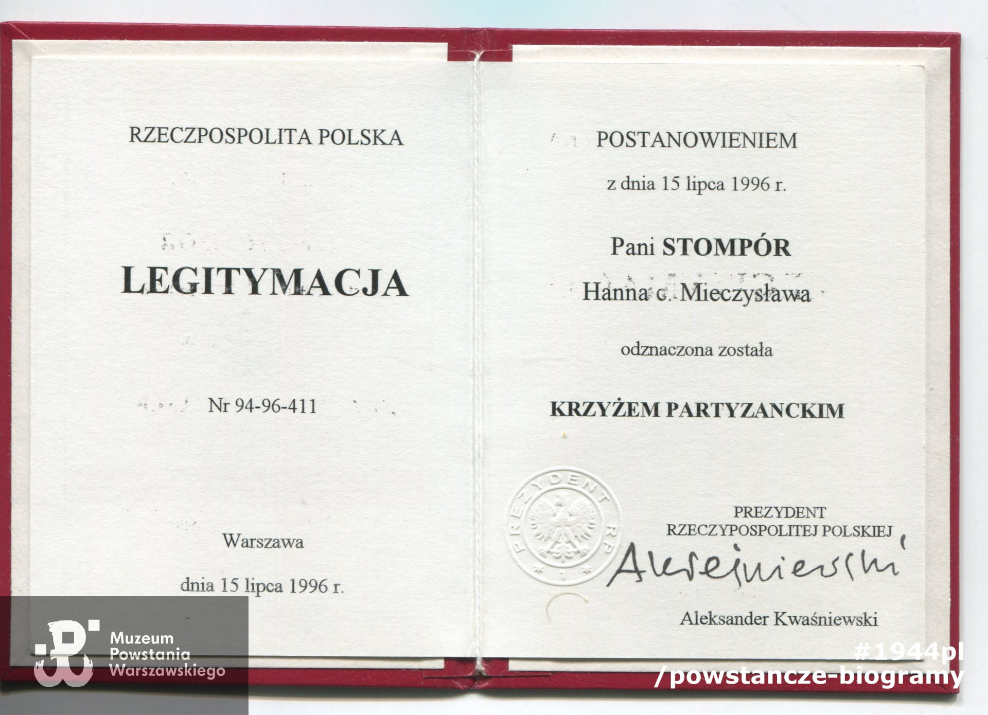 Ze zbiorów rodzinnych p. Hanny Stompor z domu Modrzyckiej