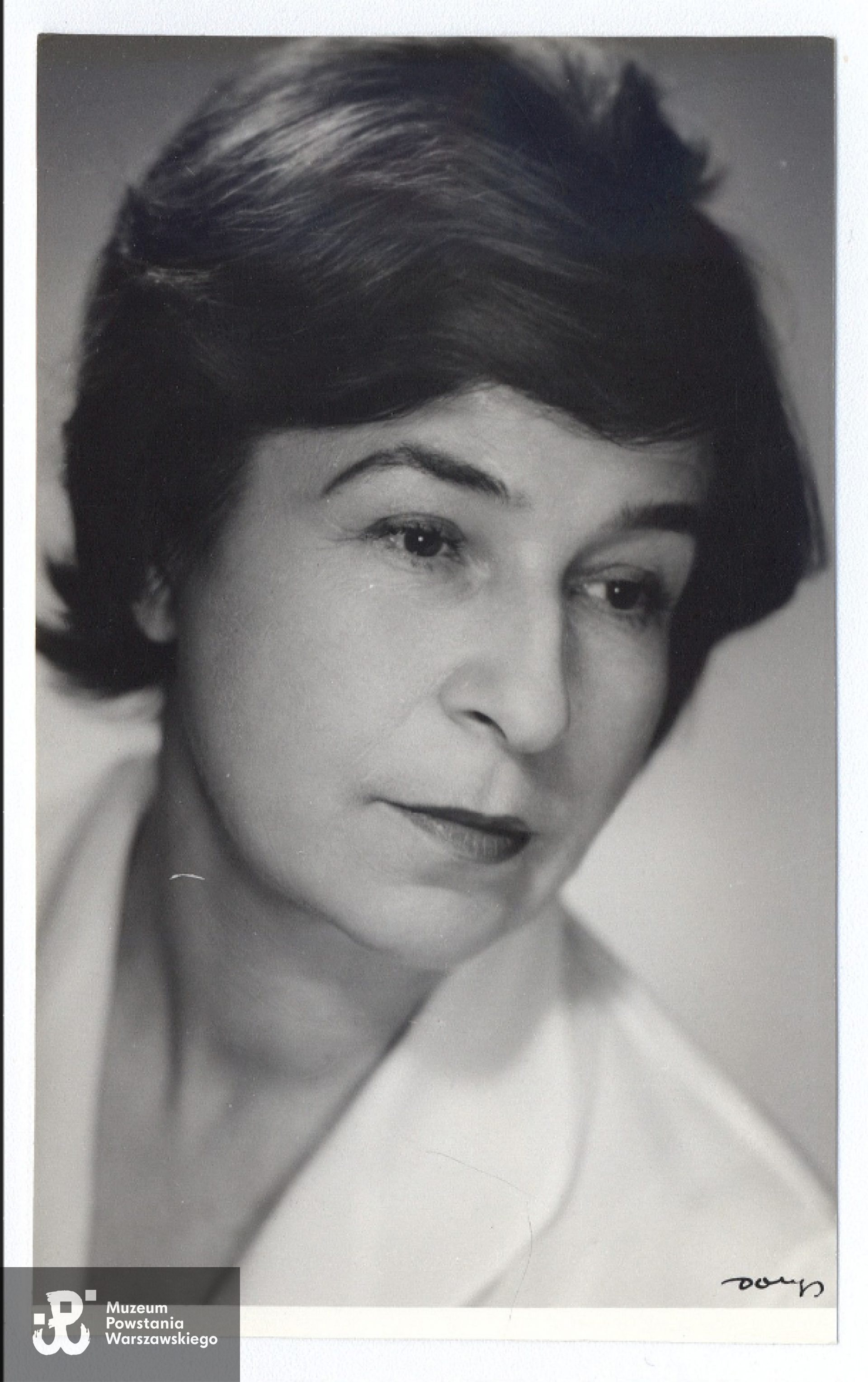 Portret Bronisławy Wilimowskiej-Szlekys, lata 60-te XX w.  Fot. autorstwa Benedykta Dorysa, źródło: Biblioteka Narodowa, www.polona.pl 