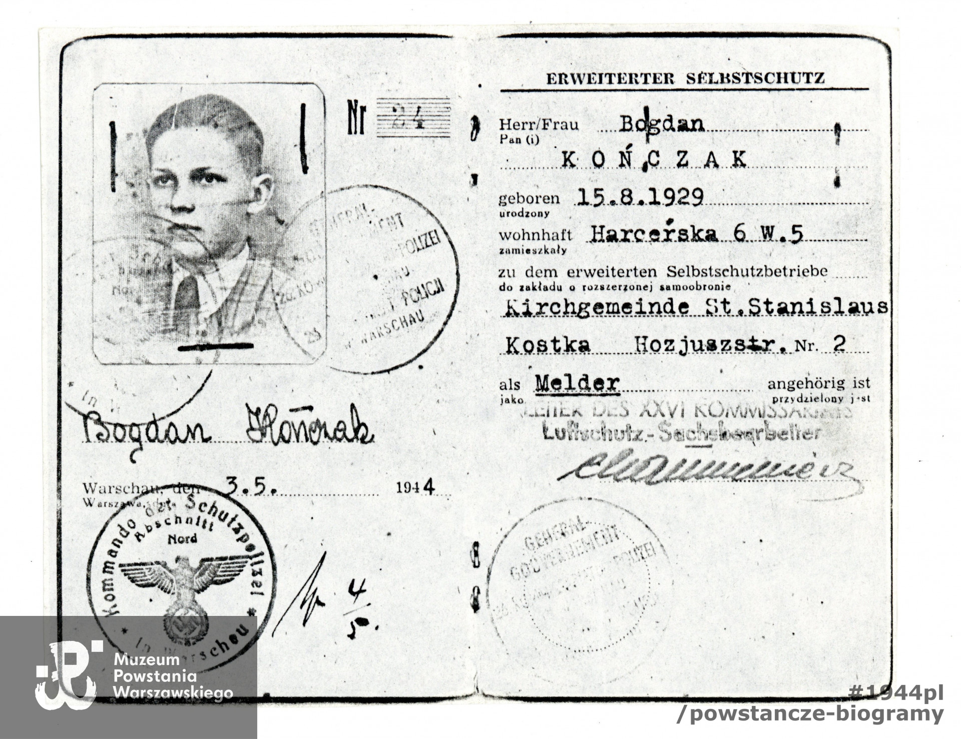 Skan: materiały do Słownika Biograficznego Uczestników Powstania gromadzone przez Pokój Kombatanta MPW