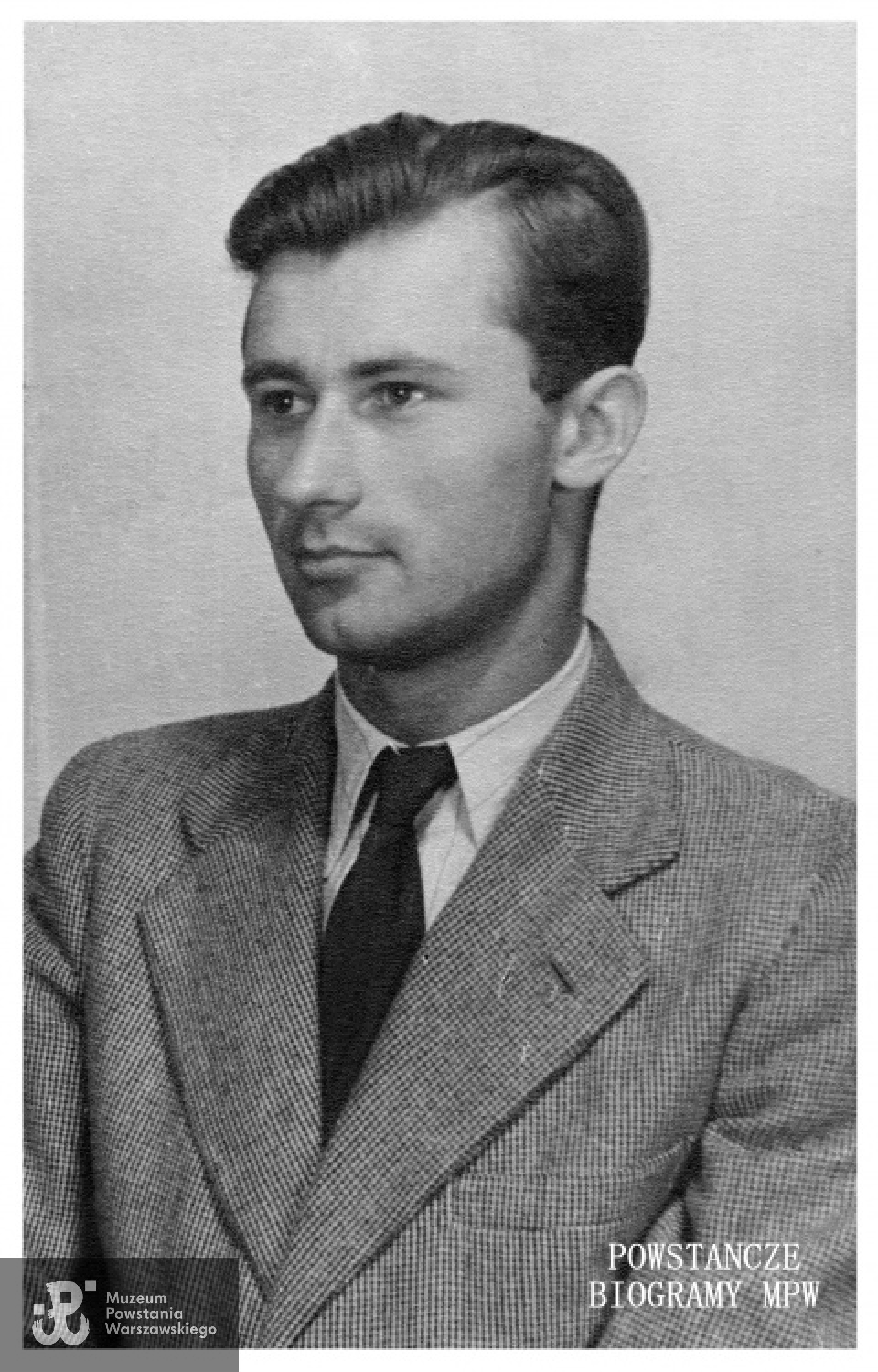 Kazimierz Radwański ps. "Kazik". Na zdjęciu w roku 1950. Fot. z archiwum rodzinnego, udostępnione przez koleżankę z oddziału,  p. Marię Pajzderską.