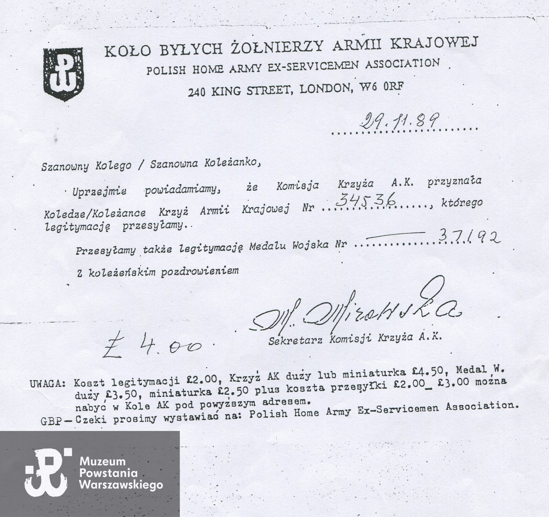 Fot. MPW-teczka, materiały do Słownika Biograficznego Uczestników PW