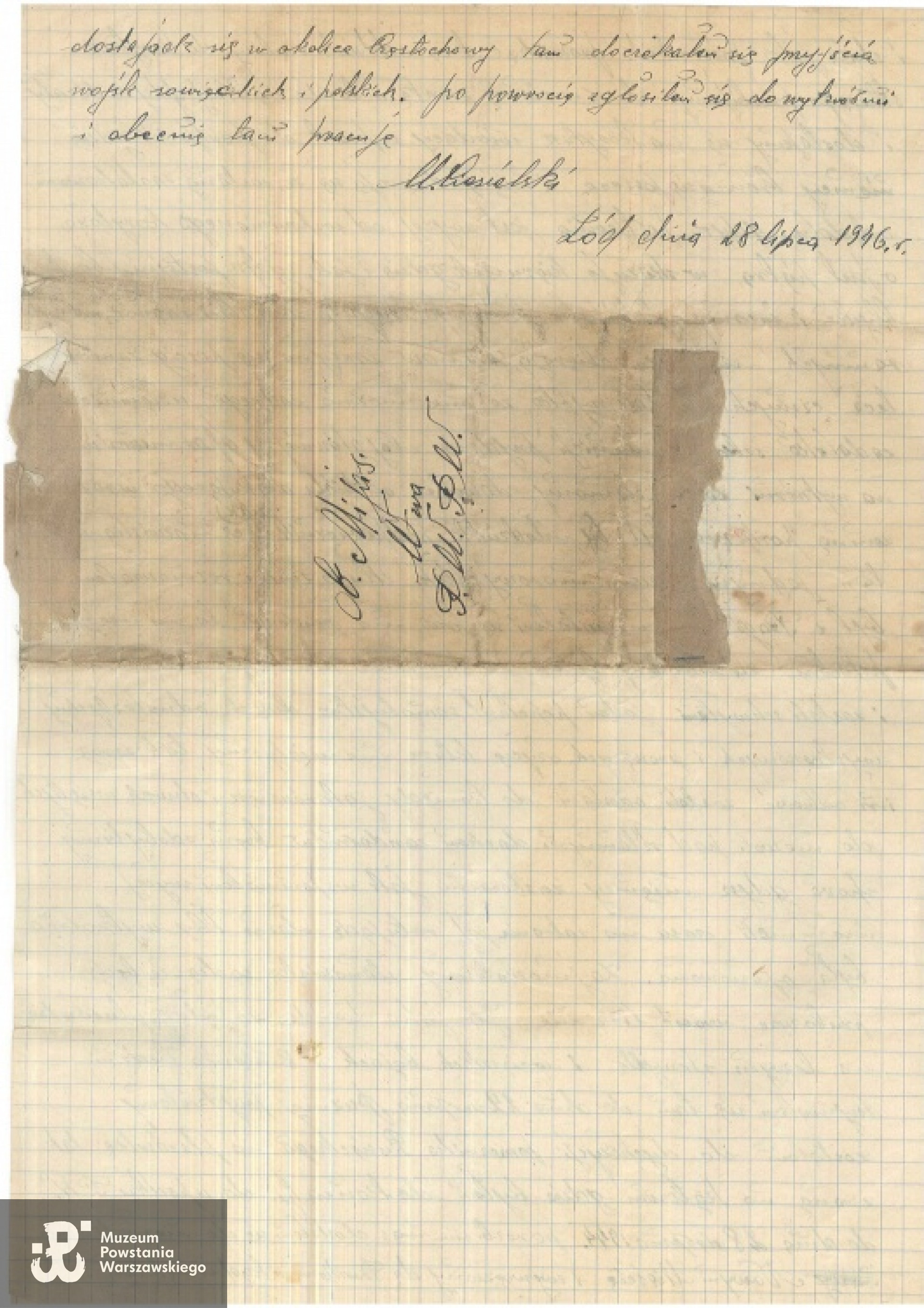 Dokument z archiwum rodzinnego udostępnił p. Robert Mijas