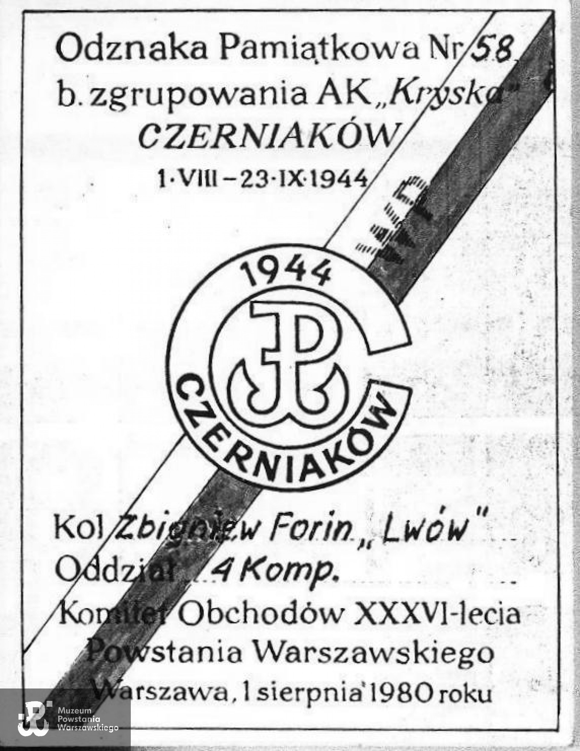 Skan: materiały do Słownika Uczestników PW - zasób Pokoju Kombatanta MPW