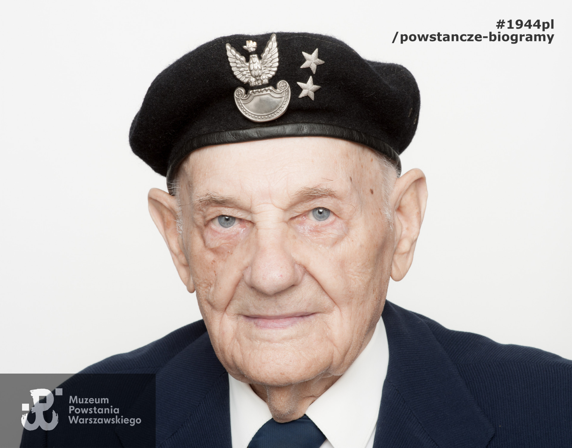 Wacław Chudoliński „Barometr”. Zdjęcie z serii portretów Powstańców Warszawskich wykonanych w ramach projektu "1944/70/2014" realizowanego przez grupę WWPHOTO dla uczczenia 70. rocznicy wybuchu Powstania Warszawskiego. Muzeum Powstania Warszawskiego, 22.07-04.08 2013.