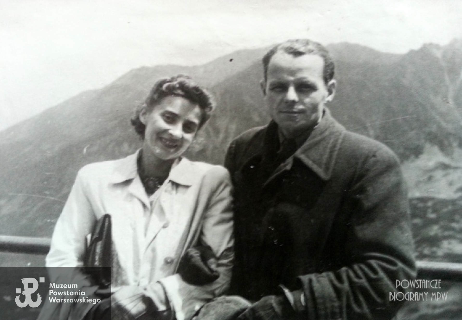 Anna Nowotna i Gustaw Nowotny na Kasprowym Wierchu, 1945 r. Fot. z archiwum rodzinnego Ewy Ciosek