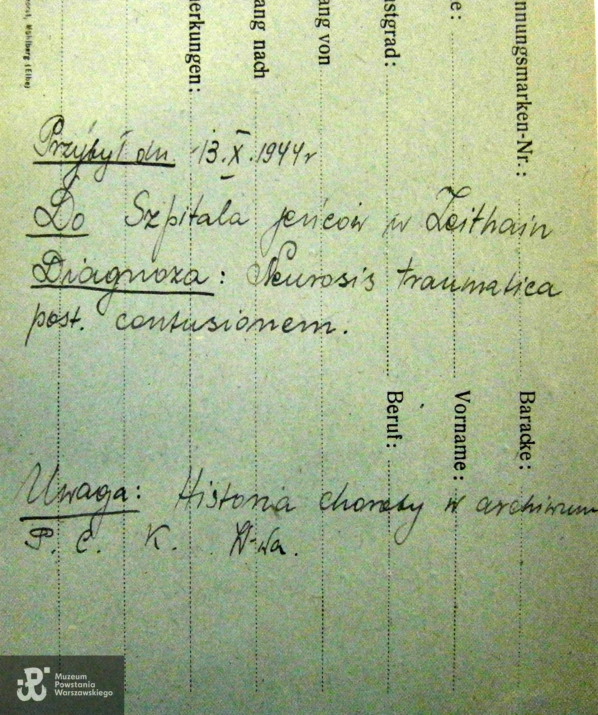 Polski Czerwony Krzyż - kartoteka